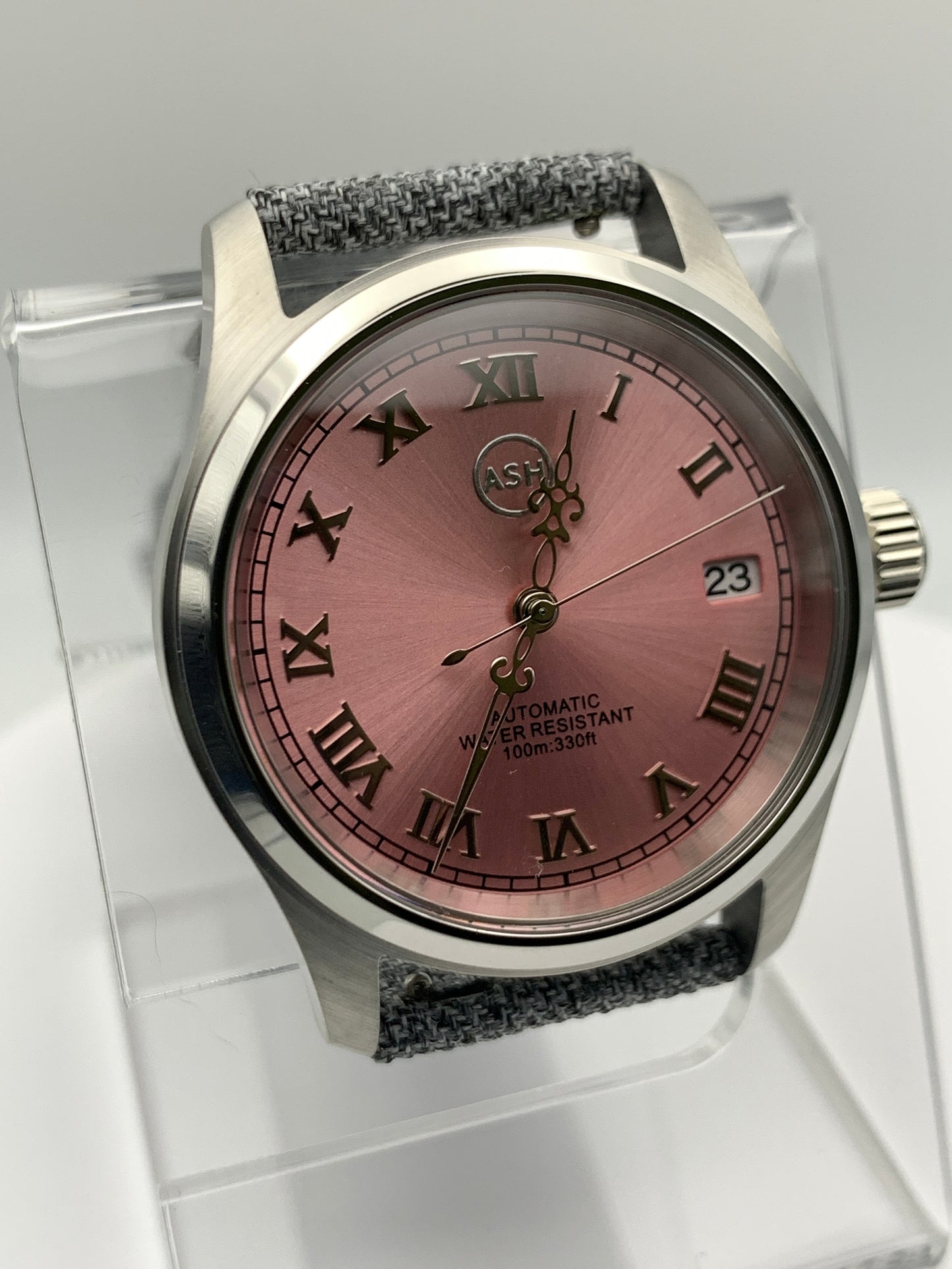 36mm Deep Salmon Dress Watch