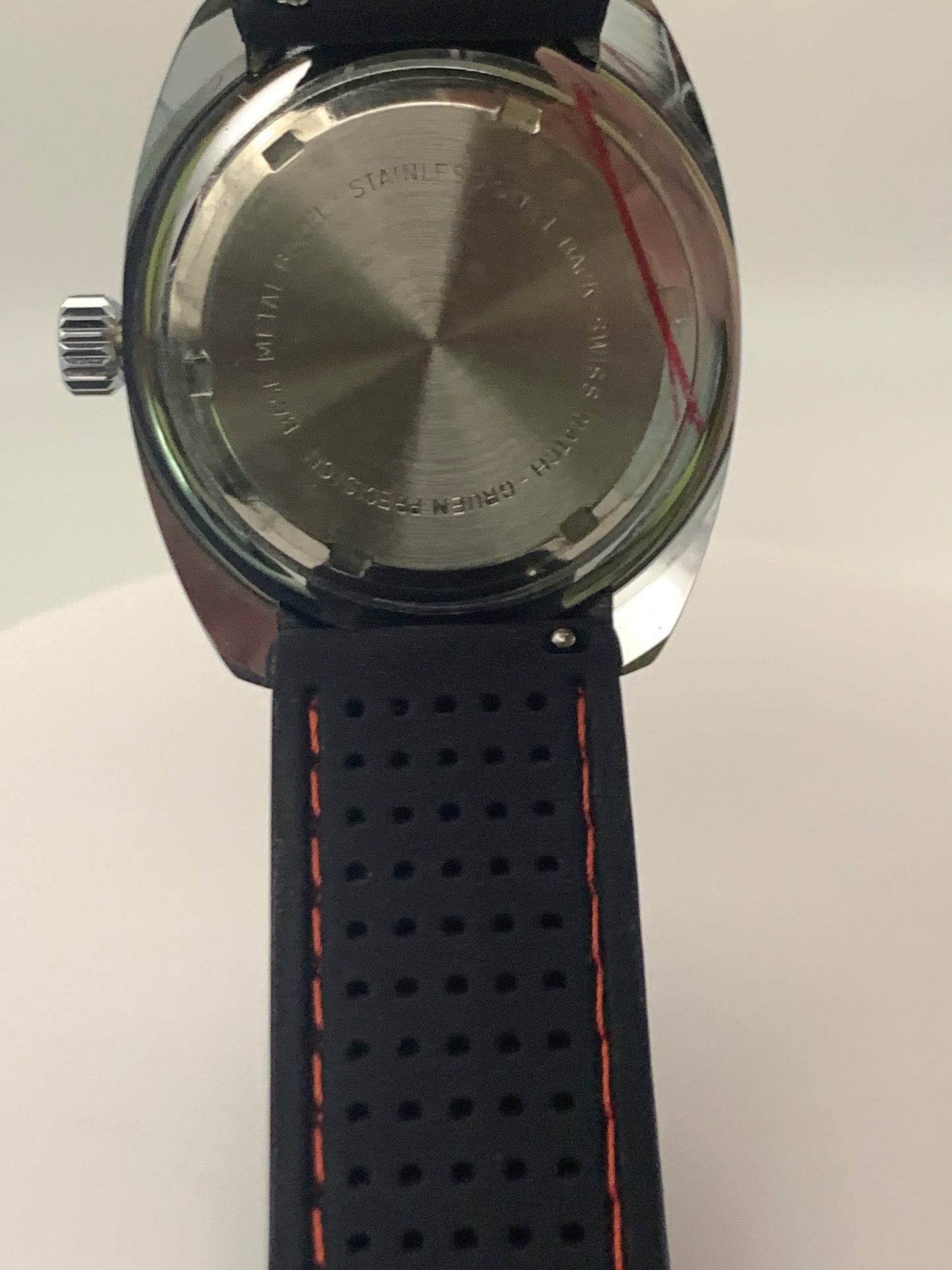 NOS 37mm Gruen Case and Dial. 2 Rubber straps included.