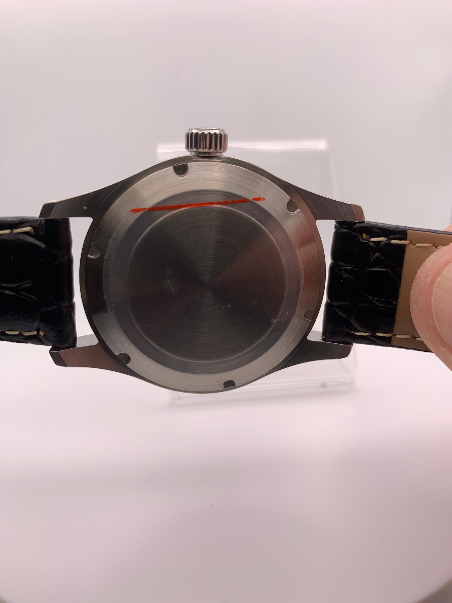 Silver Sunray 39mm dress watch.