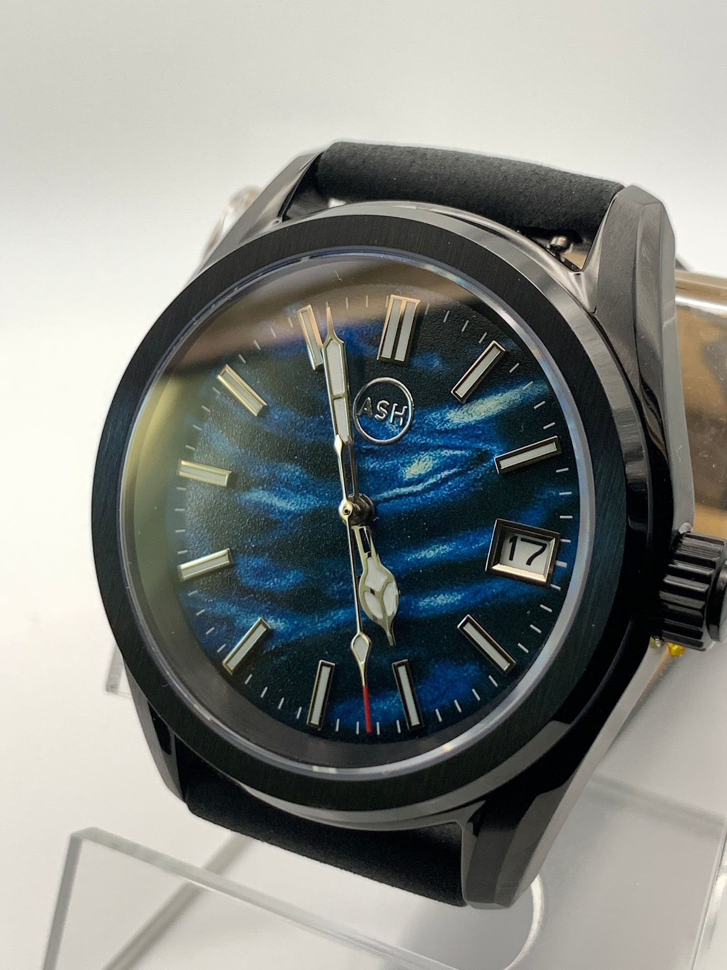 Black Blue White Abstract Sport Watch