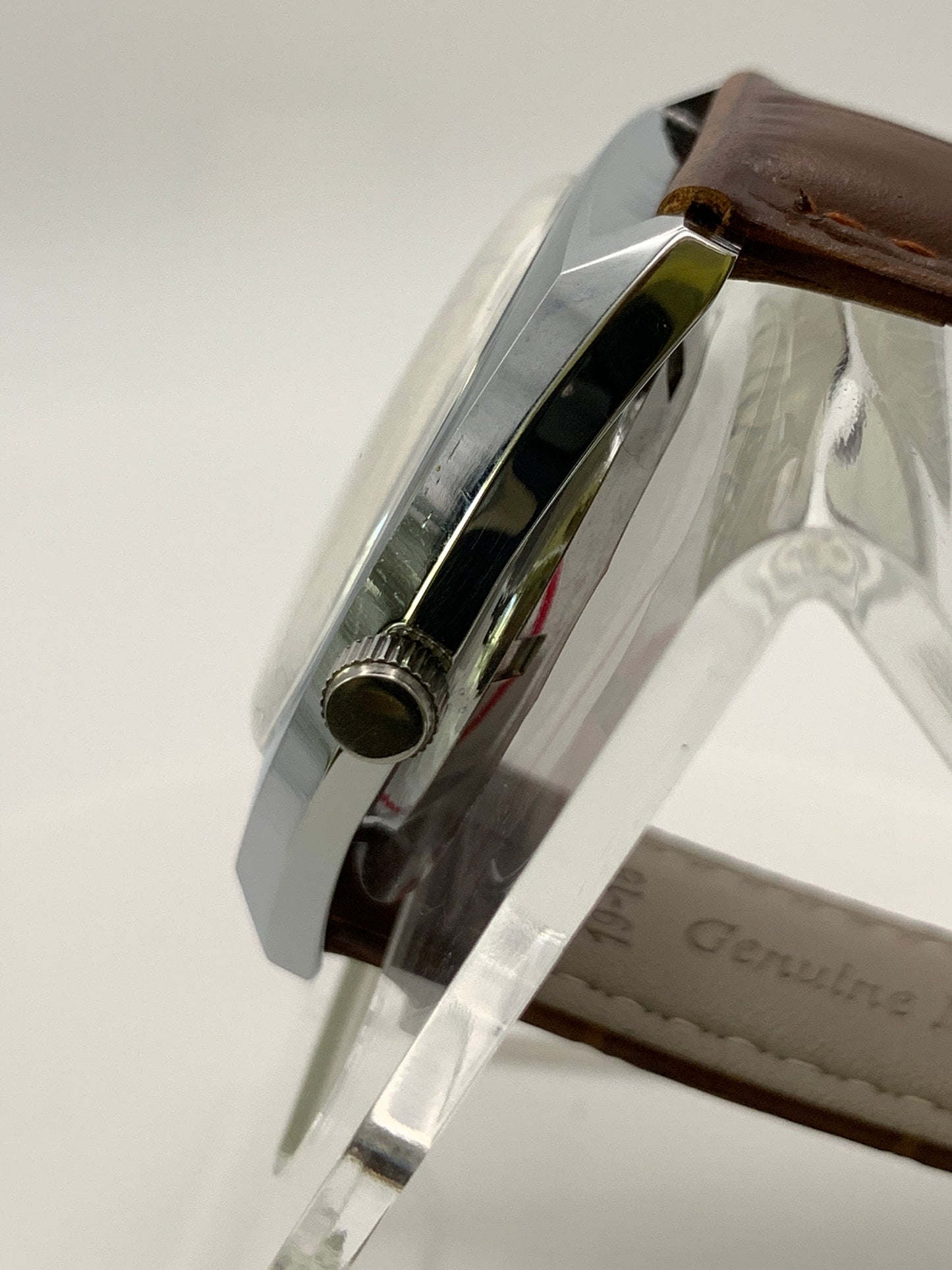 Neo vintage white dial roman numerals. NOS Gruen case.