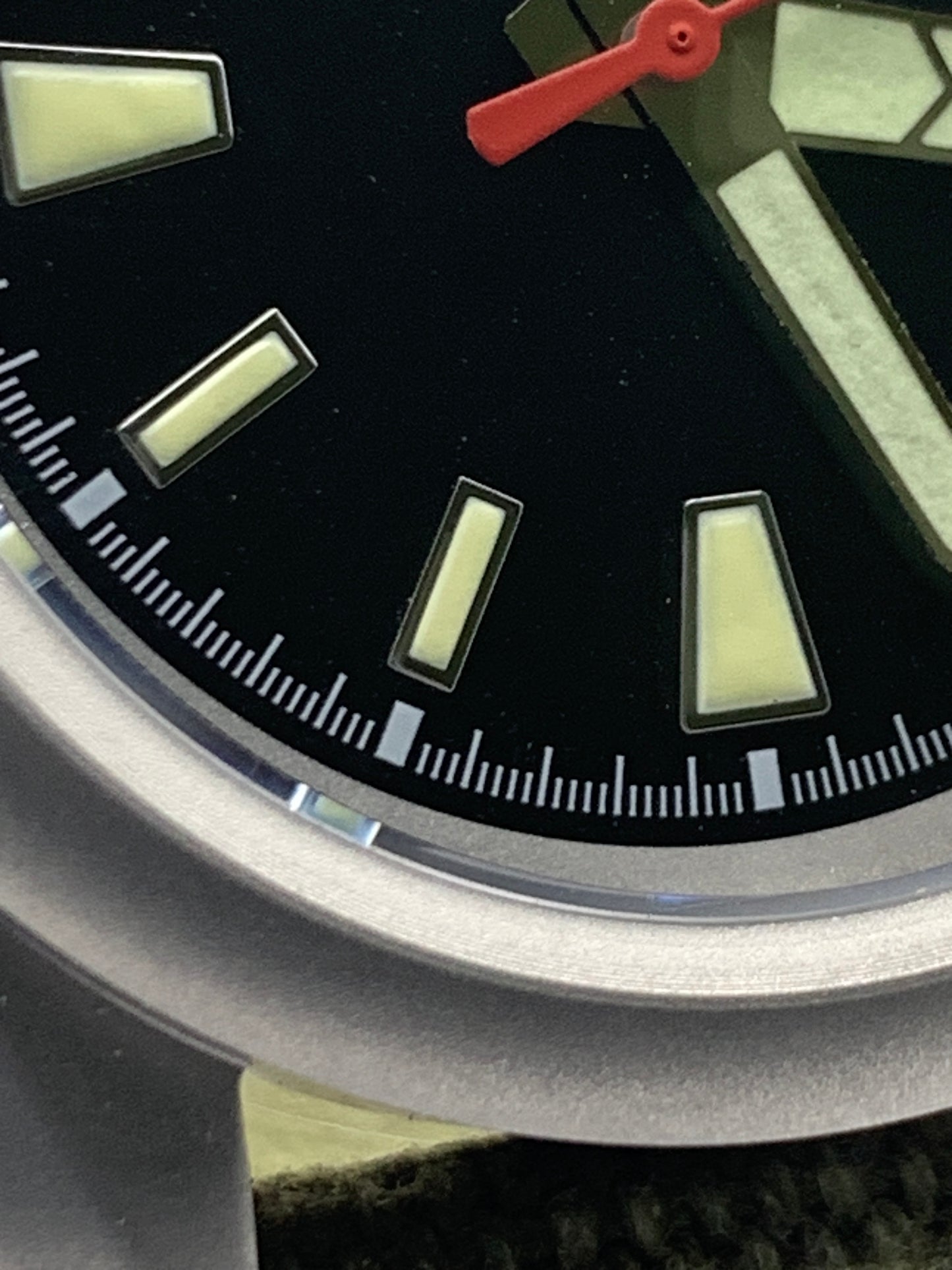 Outrider. 38mm bead blasted stainless steel. Crown at 3.8. Sapphire crystal. Seiko NH35.