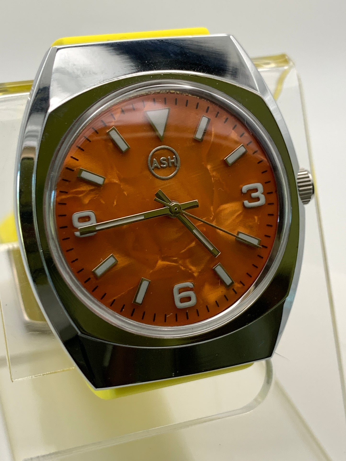 Orange Mother of Pearl NOS Gruen Case.