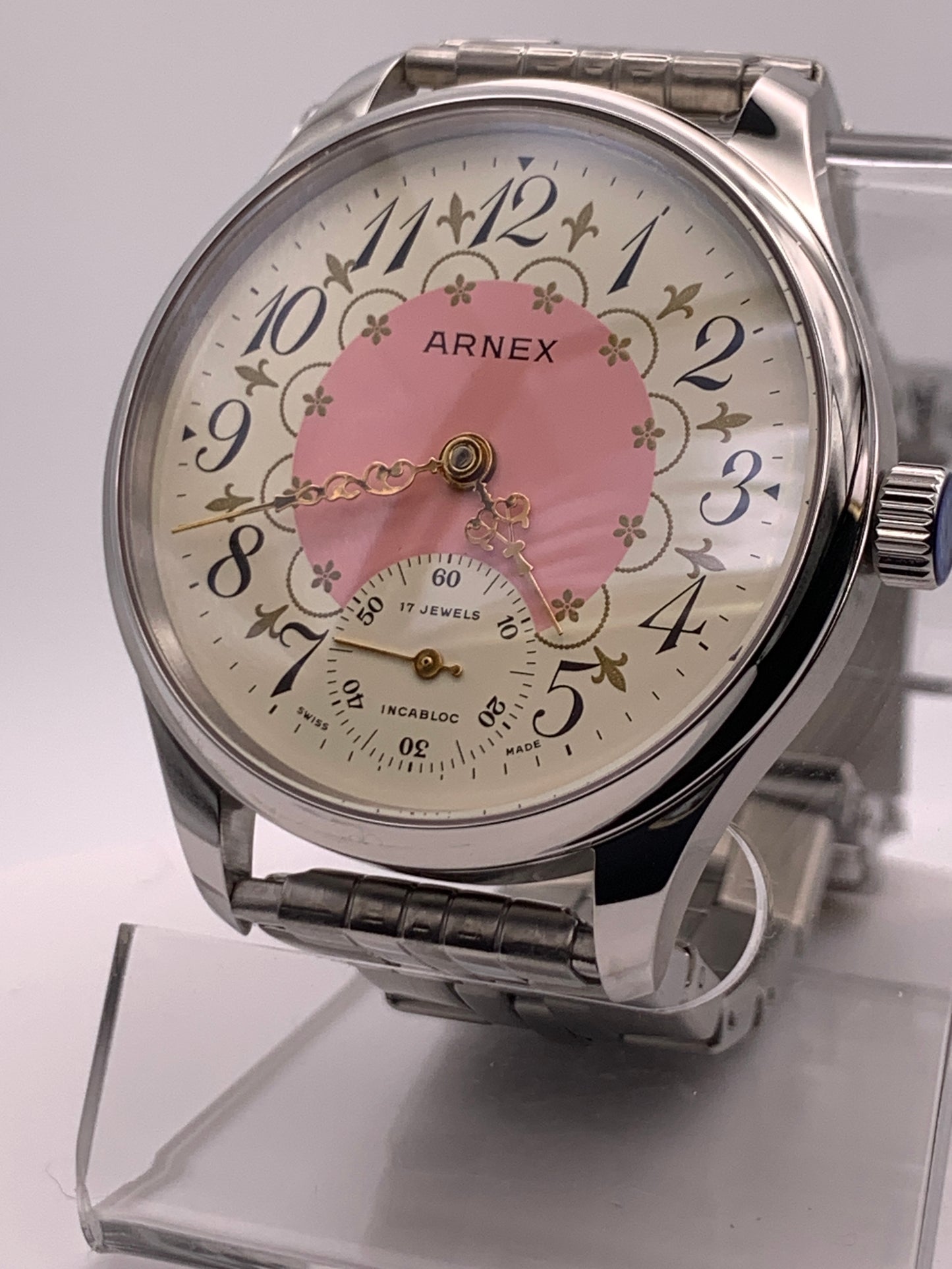 Pocket watch conversion. Swiss 6498. Beautiful hand painted enamel dial.
