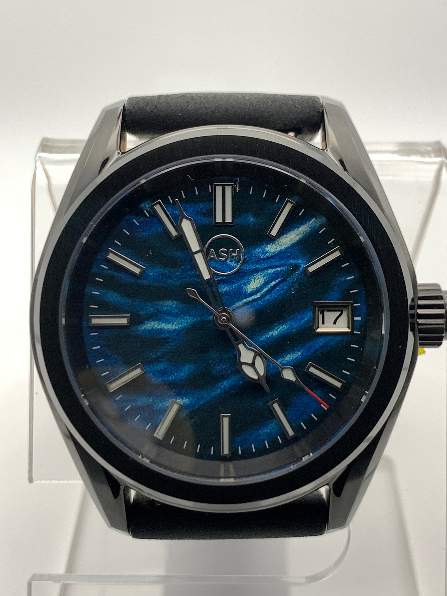 Black Blue White Abstract Sport Watch