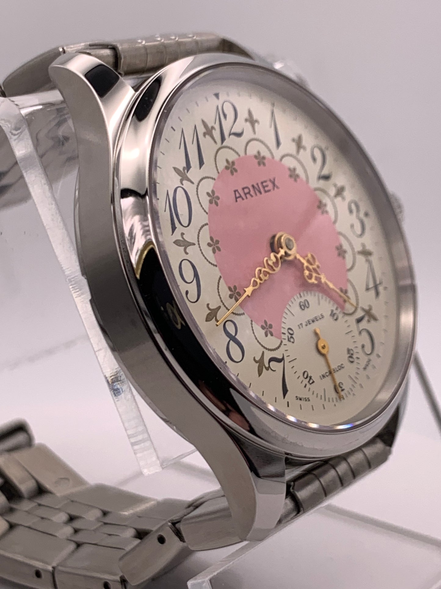 Pocket watch conversion. Swiss 6498. Beautiful hand painted enamel dial.