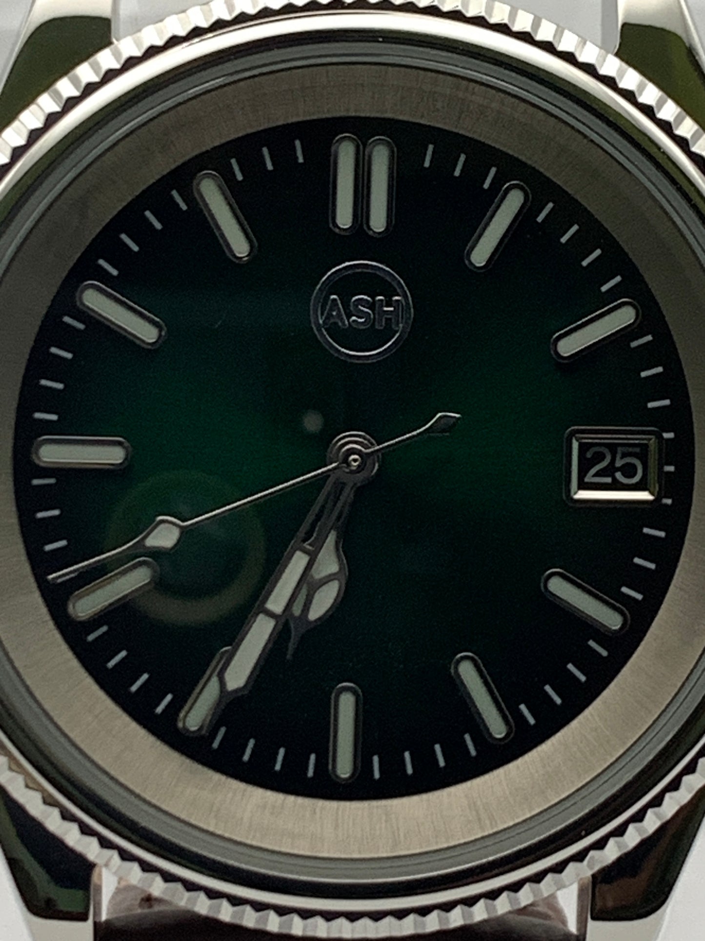 39mm Coin Edge Green Sunray Dress Watch