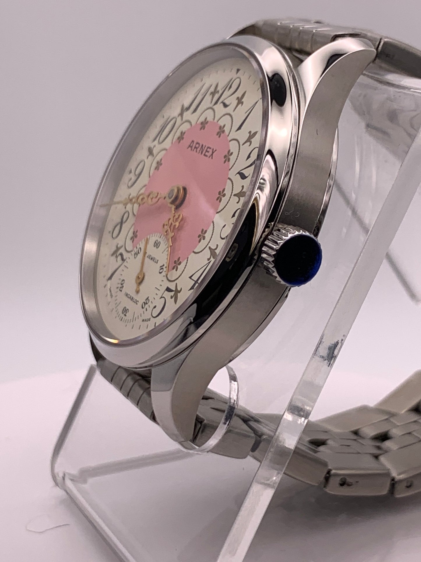 Pocket watch conversion. Swiss 6498. Beautiful hand painted enamel dial.