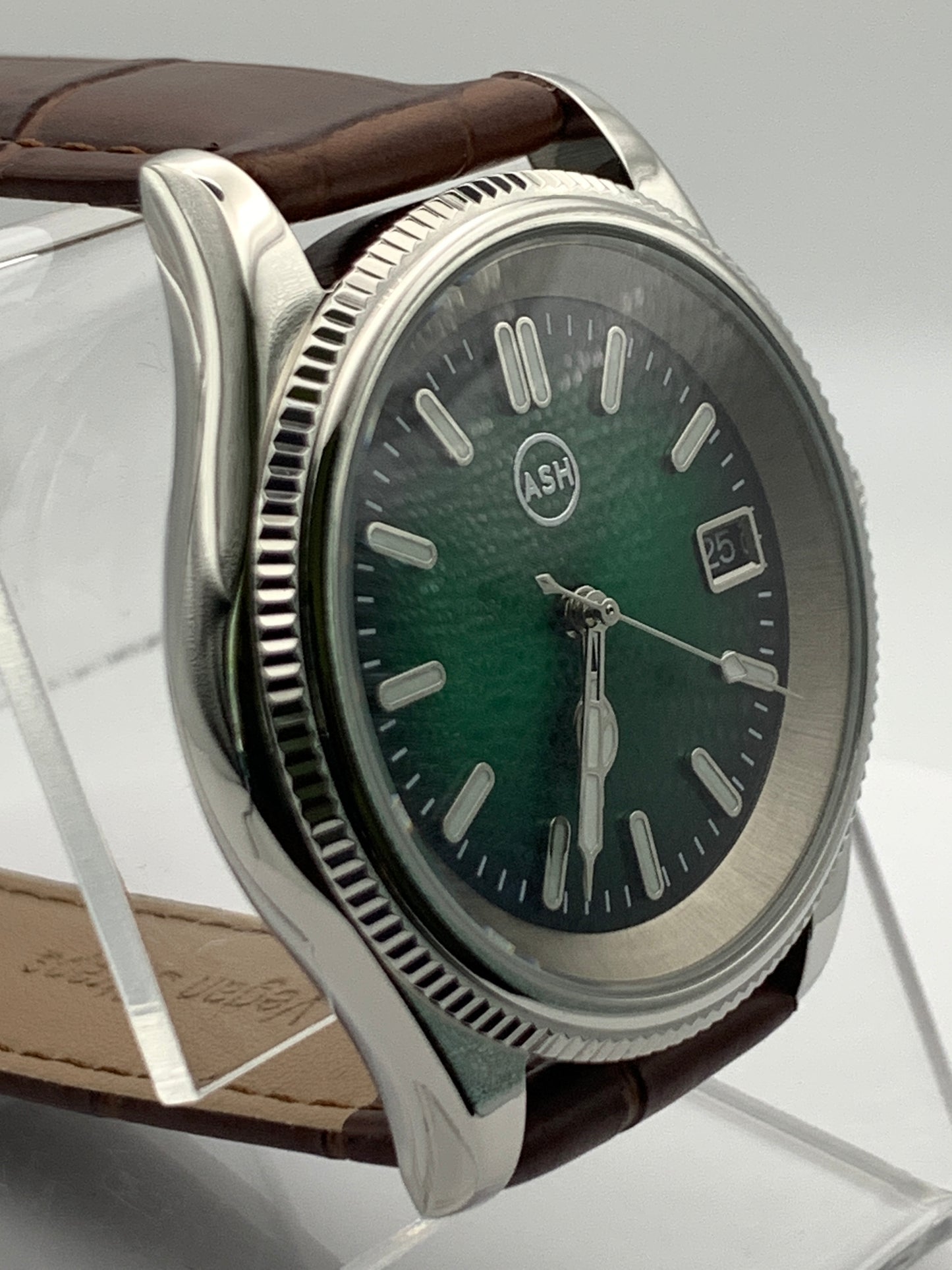 39mm Coin Edge Green Sunray Dress Watch