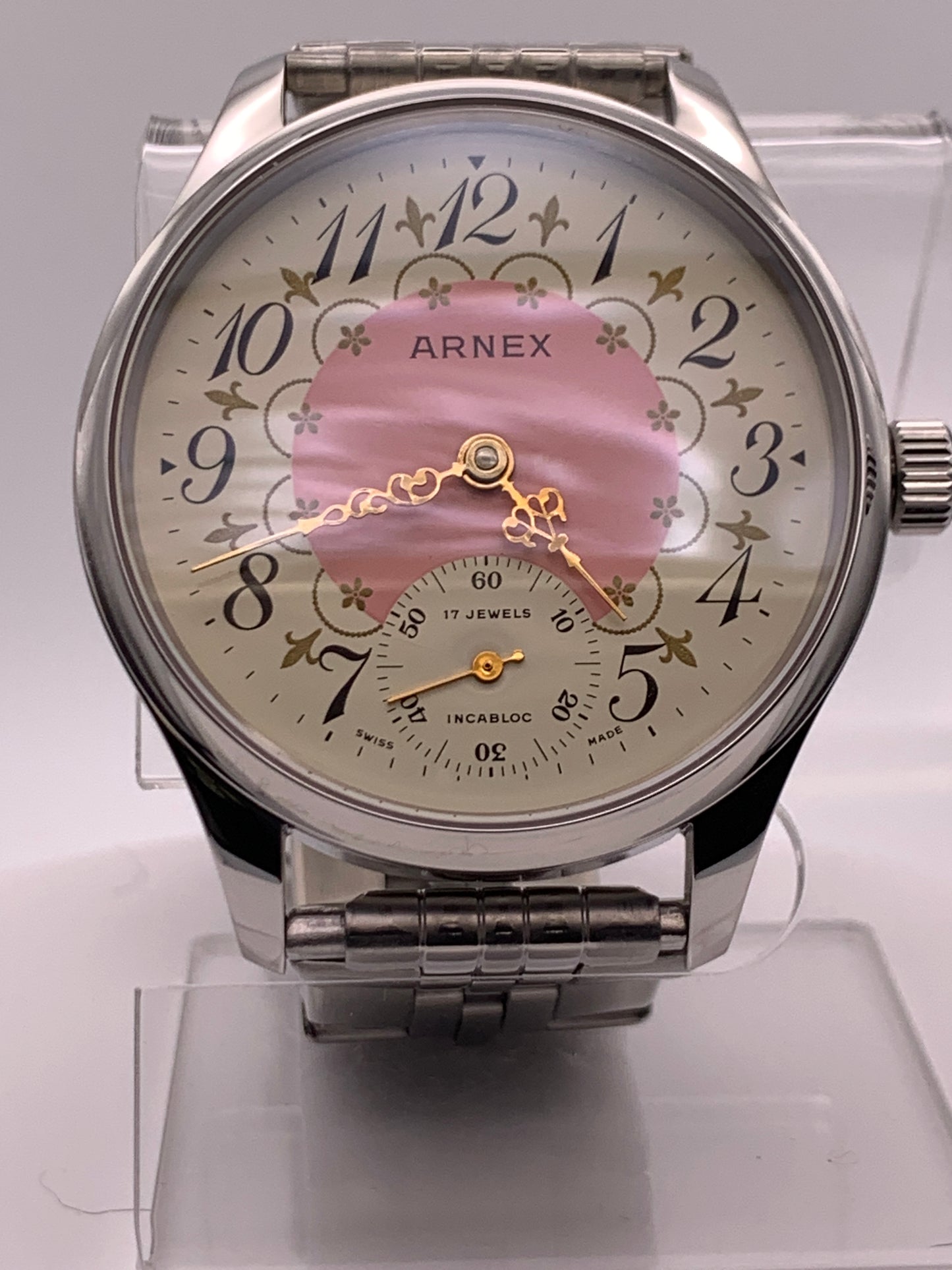 Pocket watch conversion. Swiss 6498. Beautiful hand painted enamel dial.
