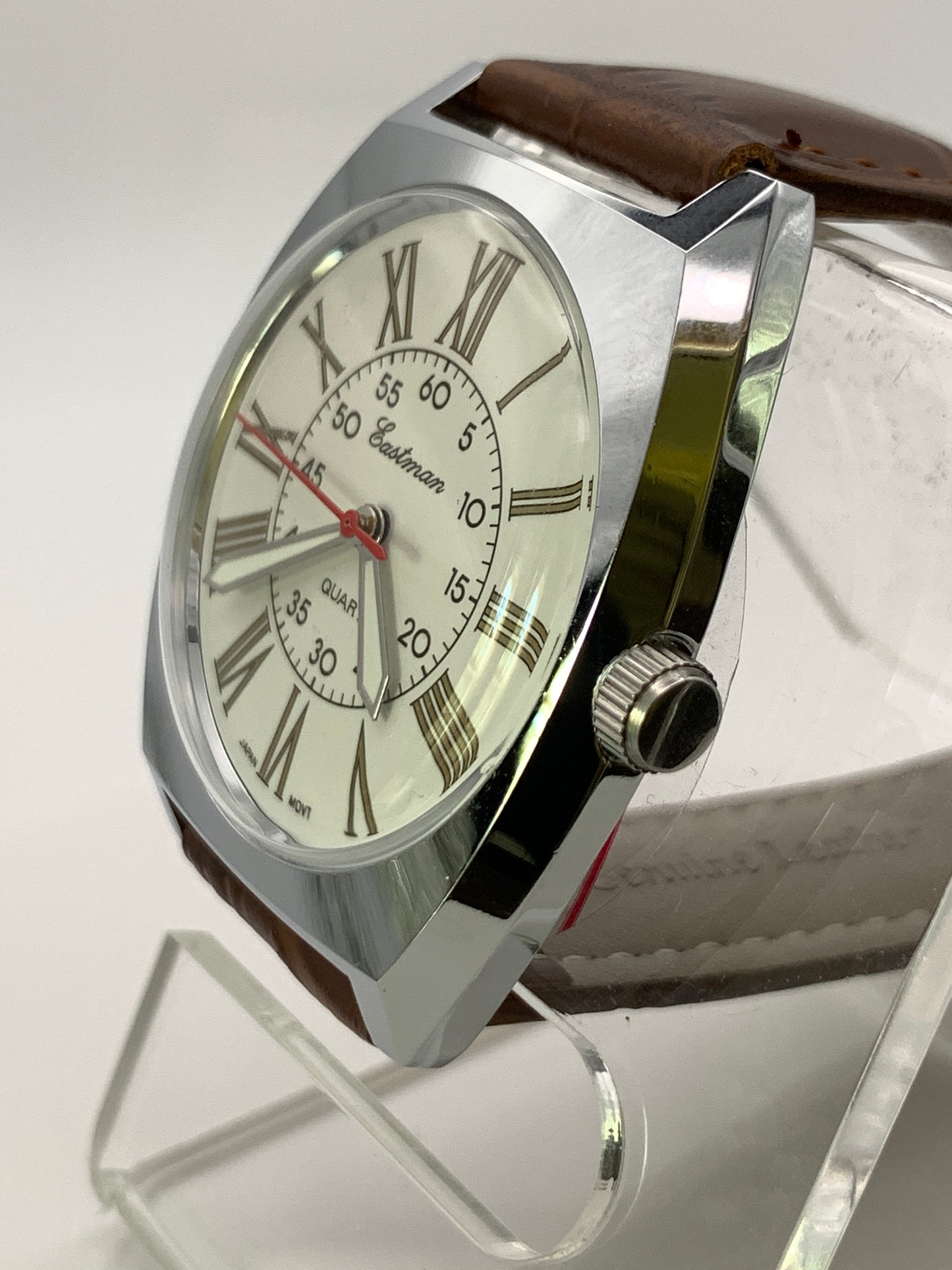 Neo vintage white dial roman numerals. NOS Gruen case.