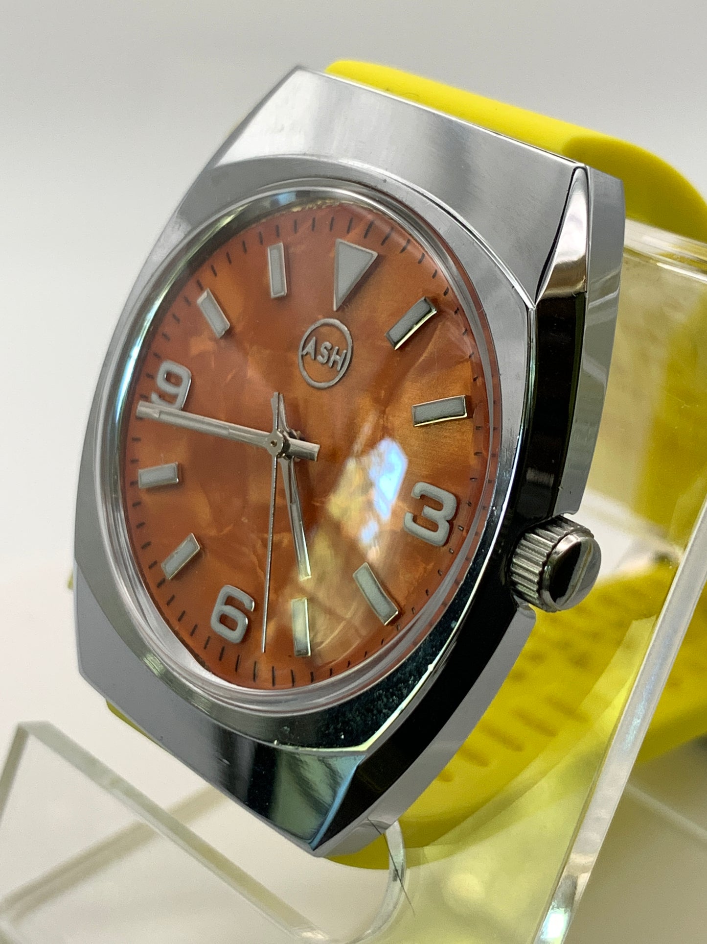 Orange Mother of Pearl NOS Gruen Case.