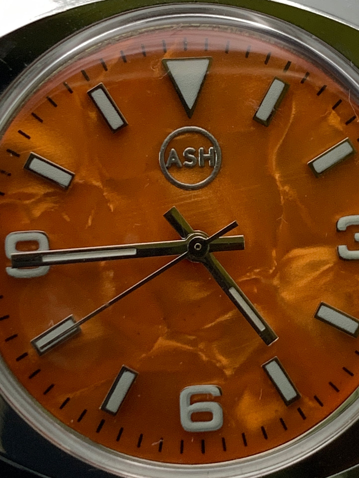 Orange Mother of Pearl NOS Gruen Case.