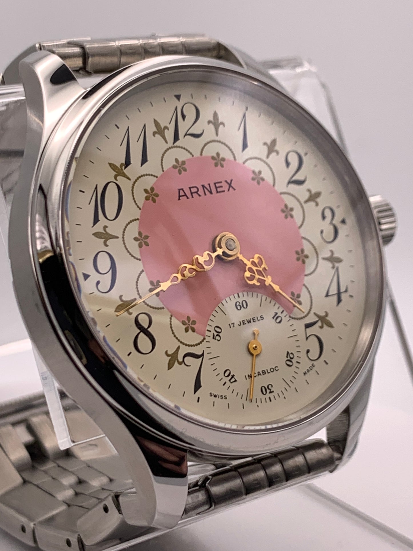 Pocket watch conversion. Swiss 6498. Beautiful hand painted enamel dial.