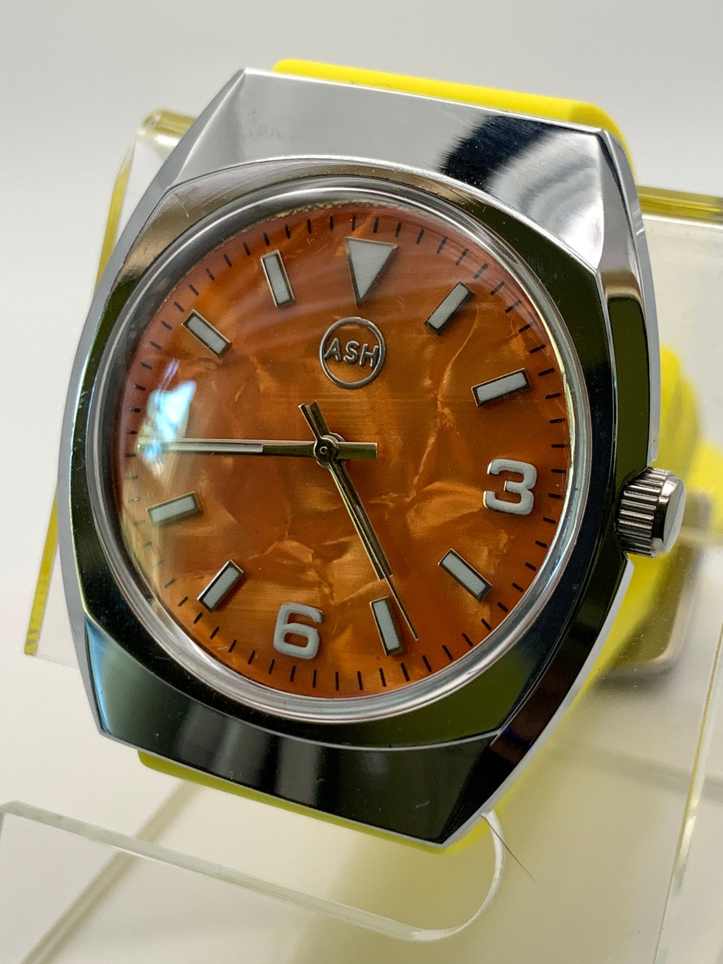 Orange Mother of Pearl NOS Gruen Case.