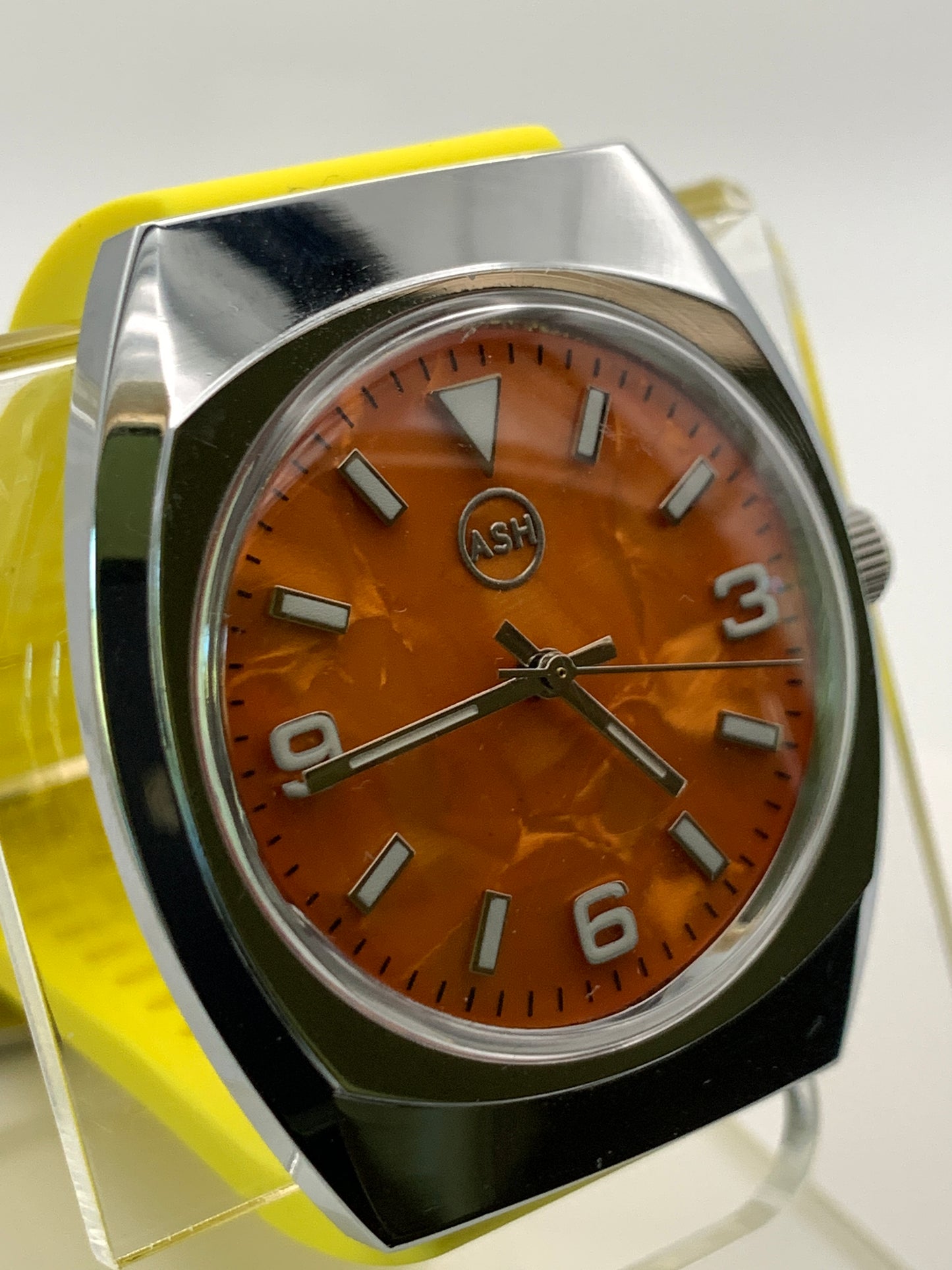 Orange Mother of Pearl NOS Gruen Case.