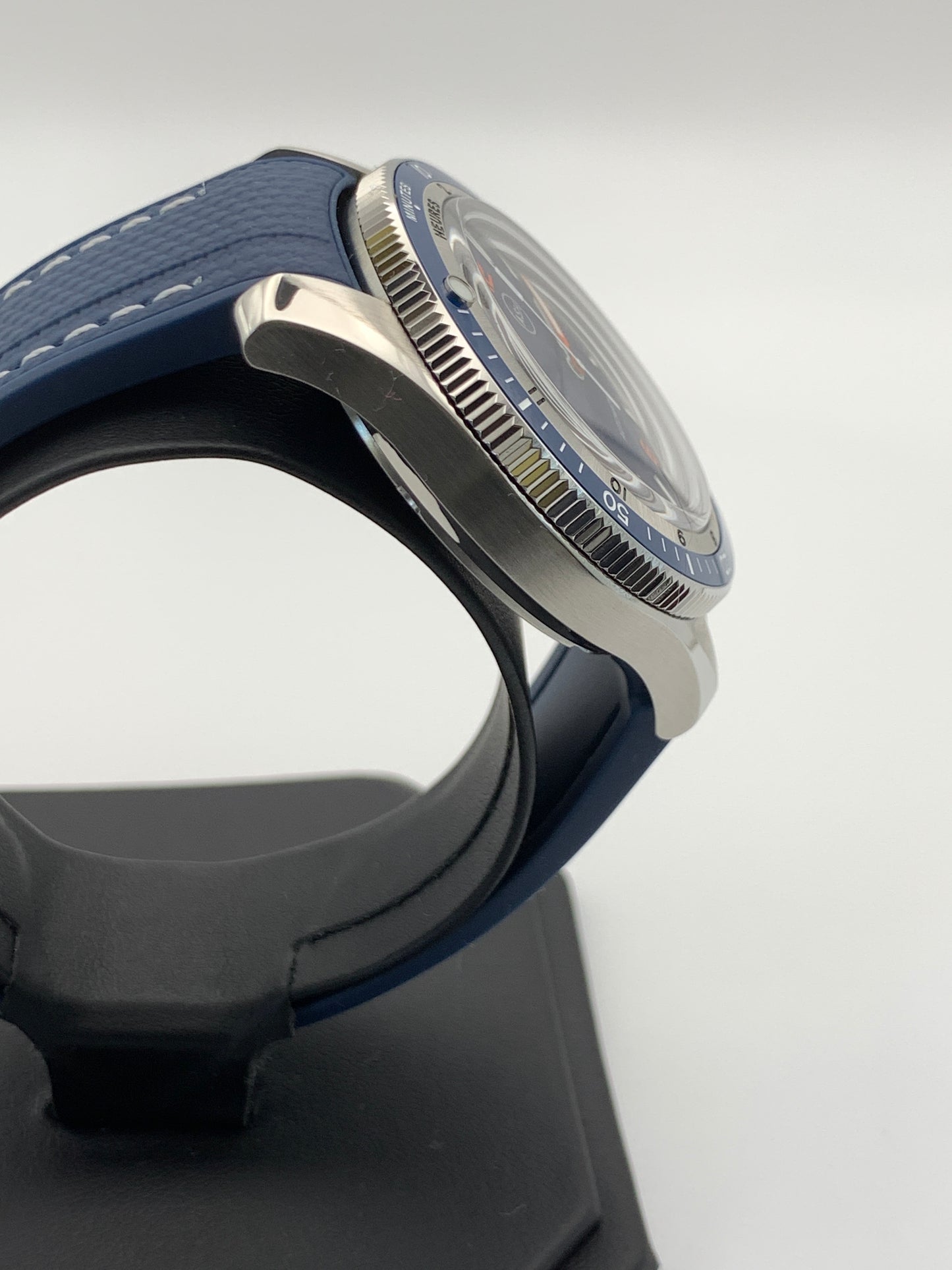 Custom Automatic Blue and Orange Dive Seiko Wristwatch