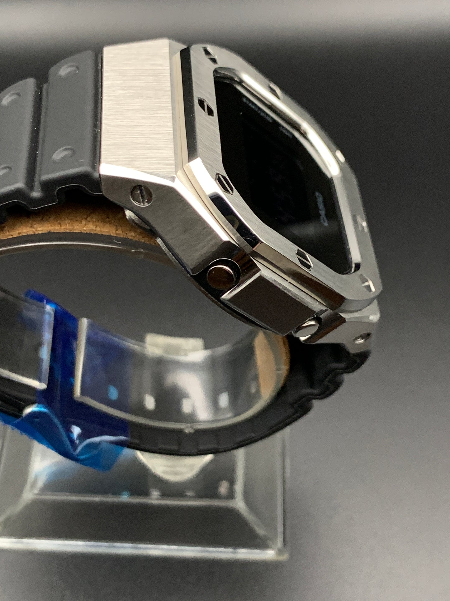 Custom G-Shock. CasioOak. DW5600 metal case. Negative Display.