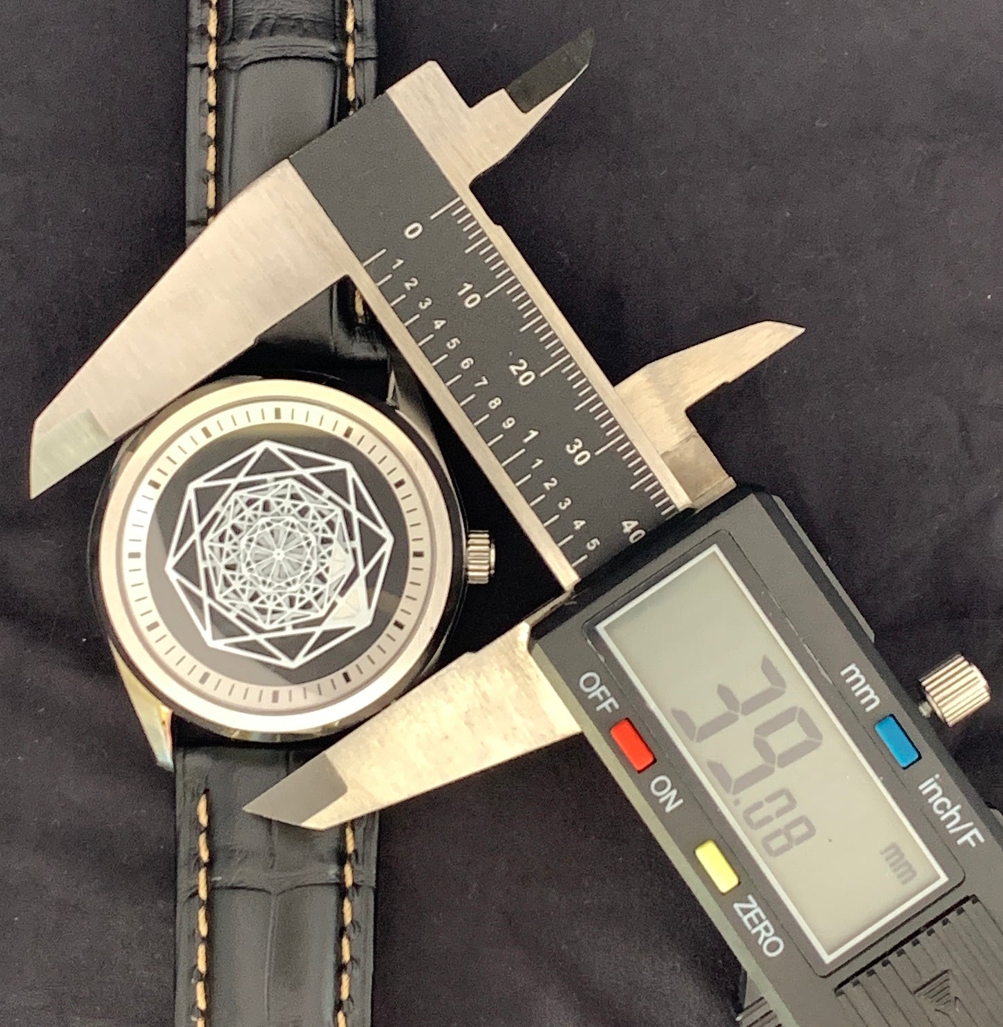 Snowflake Black Dial Custom Wristwatch Seiko NH38