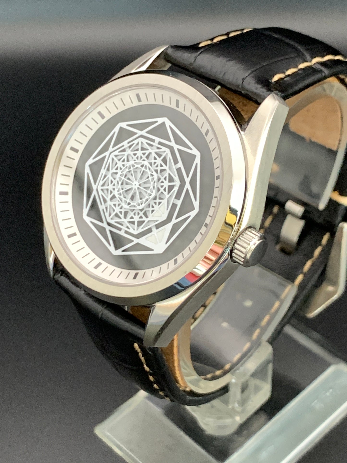 Snowflake Black Dial Custom Wristwatch Seiko NH38