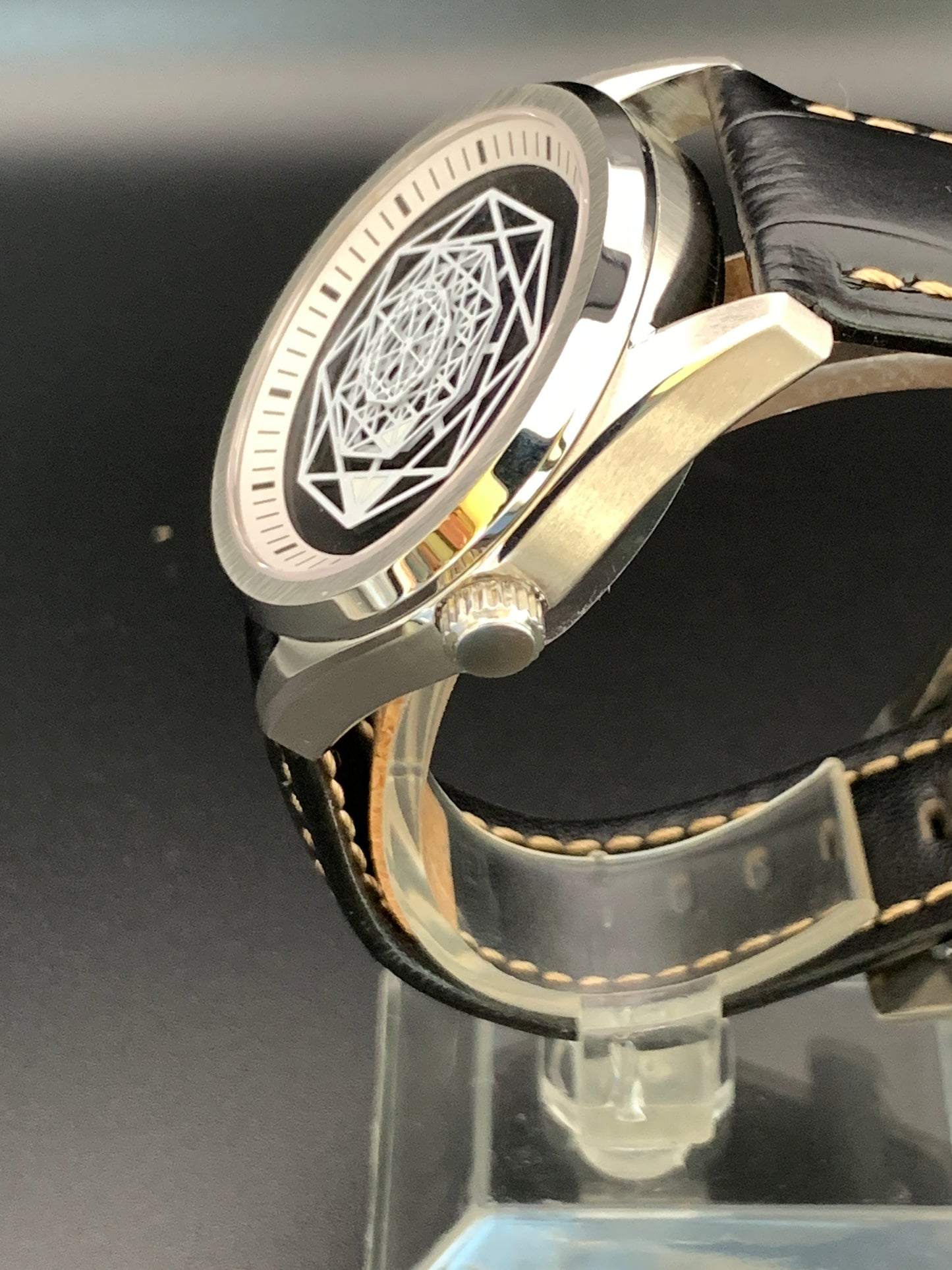Snowflake Black Dial Custom Wristwatch Seiko NH38