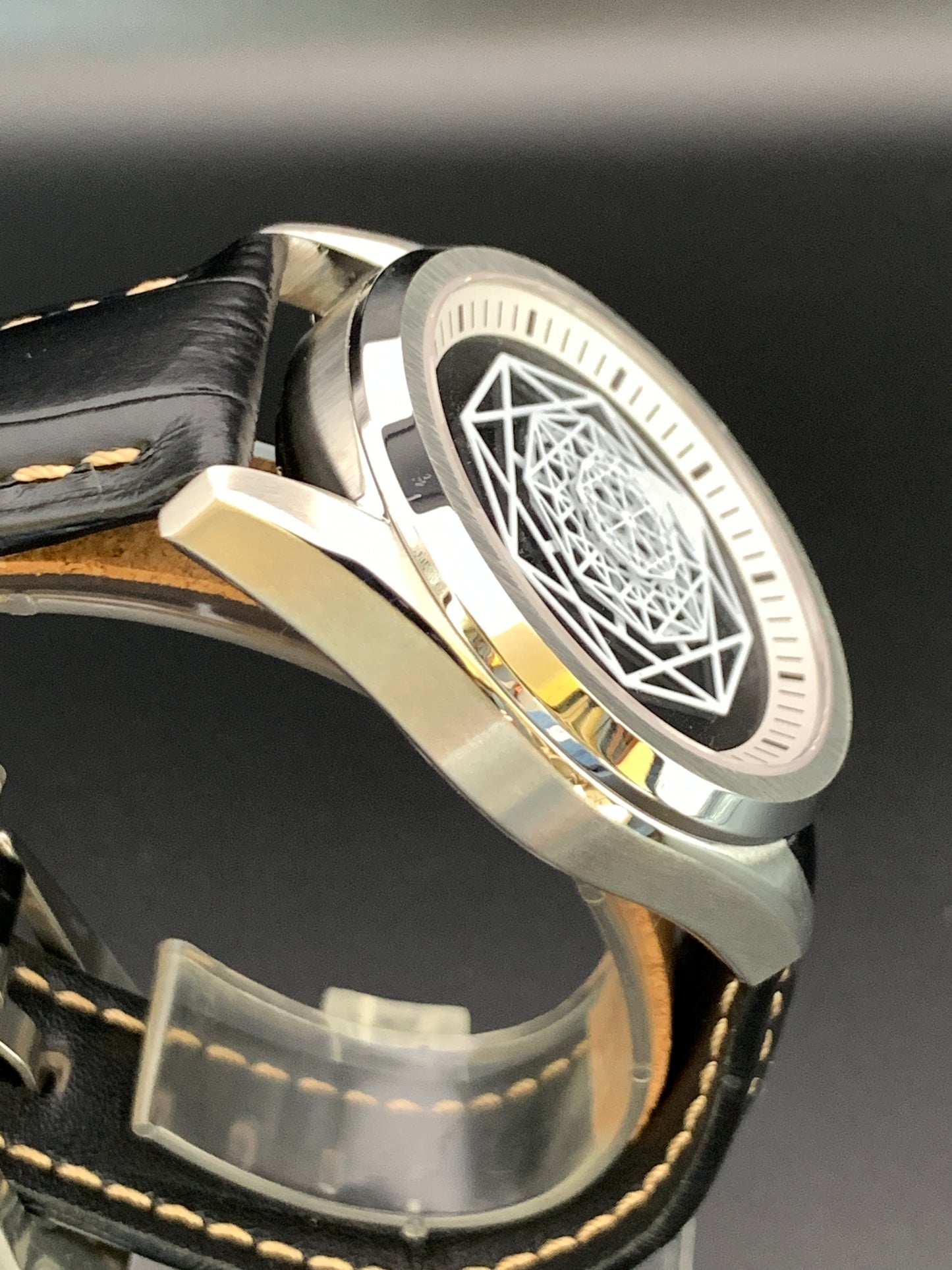 Snowflake Black Dial Custom Wristwatch Seiko NH38