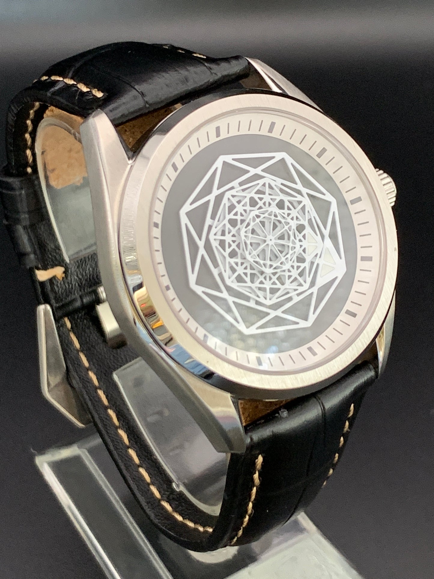 Snowflake Black Dial Custom Wristwatch Seiko NH38