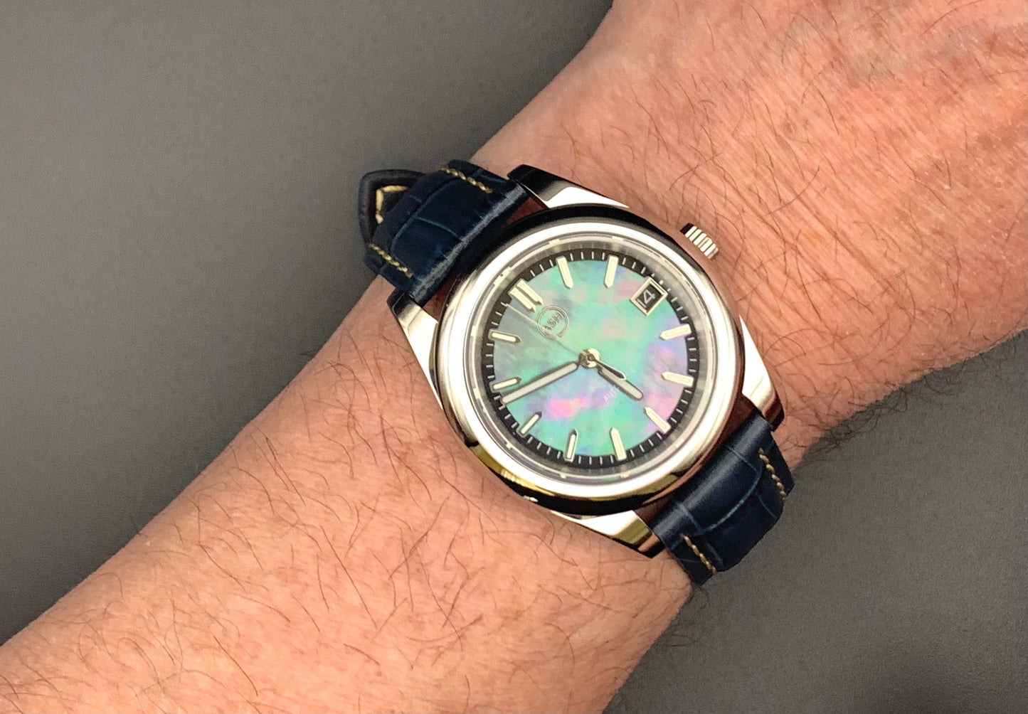 Black Mother of Pearl Sport Watch. Seiko NH35.