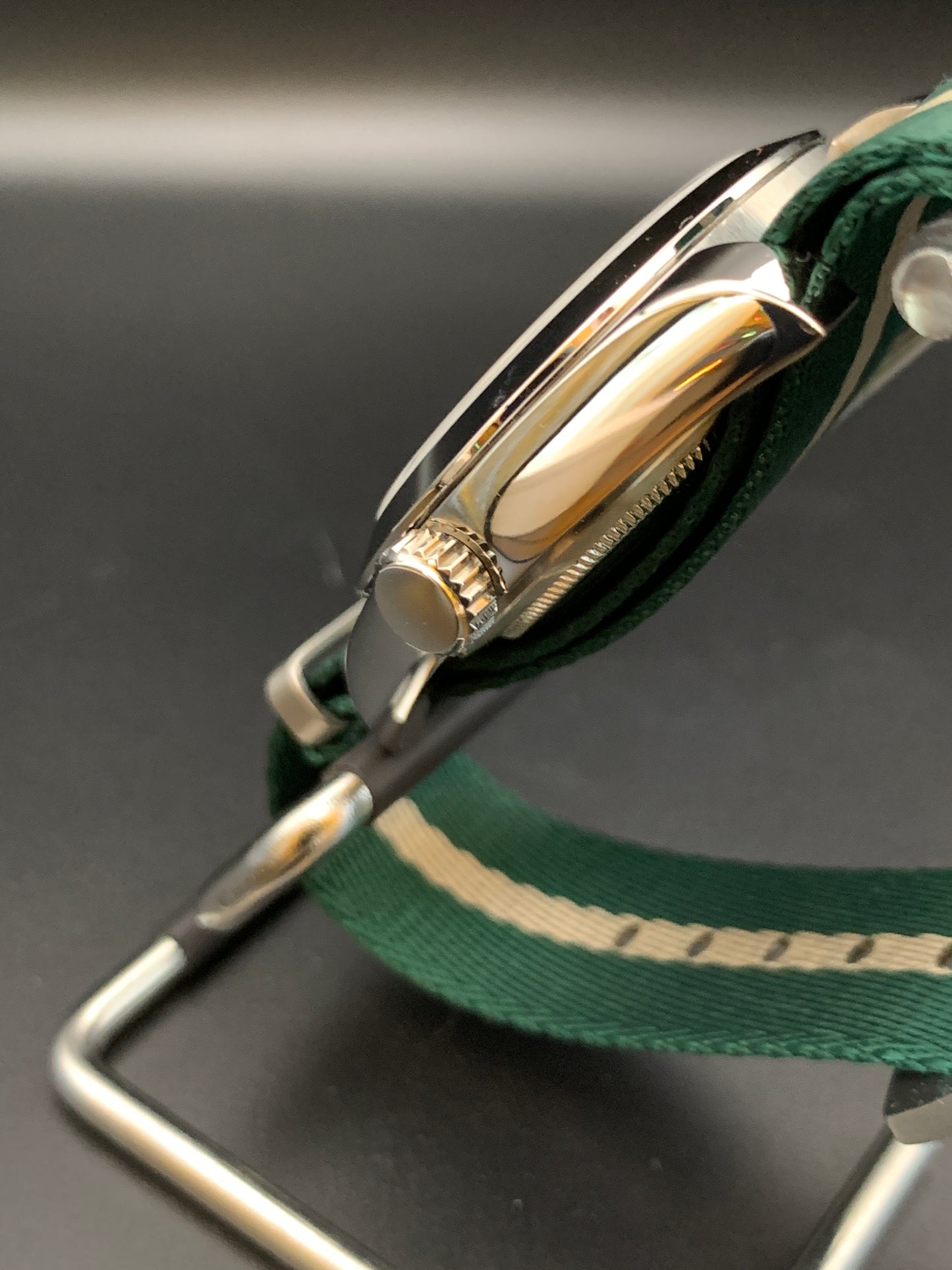 Green and Silver Sport Watch. Eagles colors. Seiko NH35.