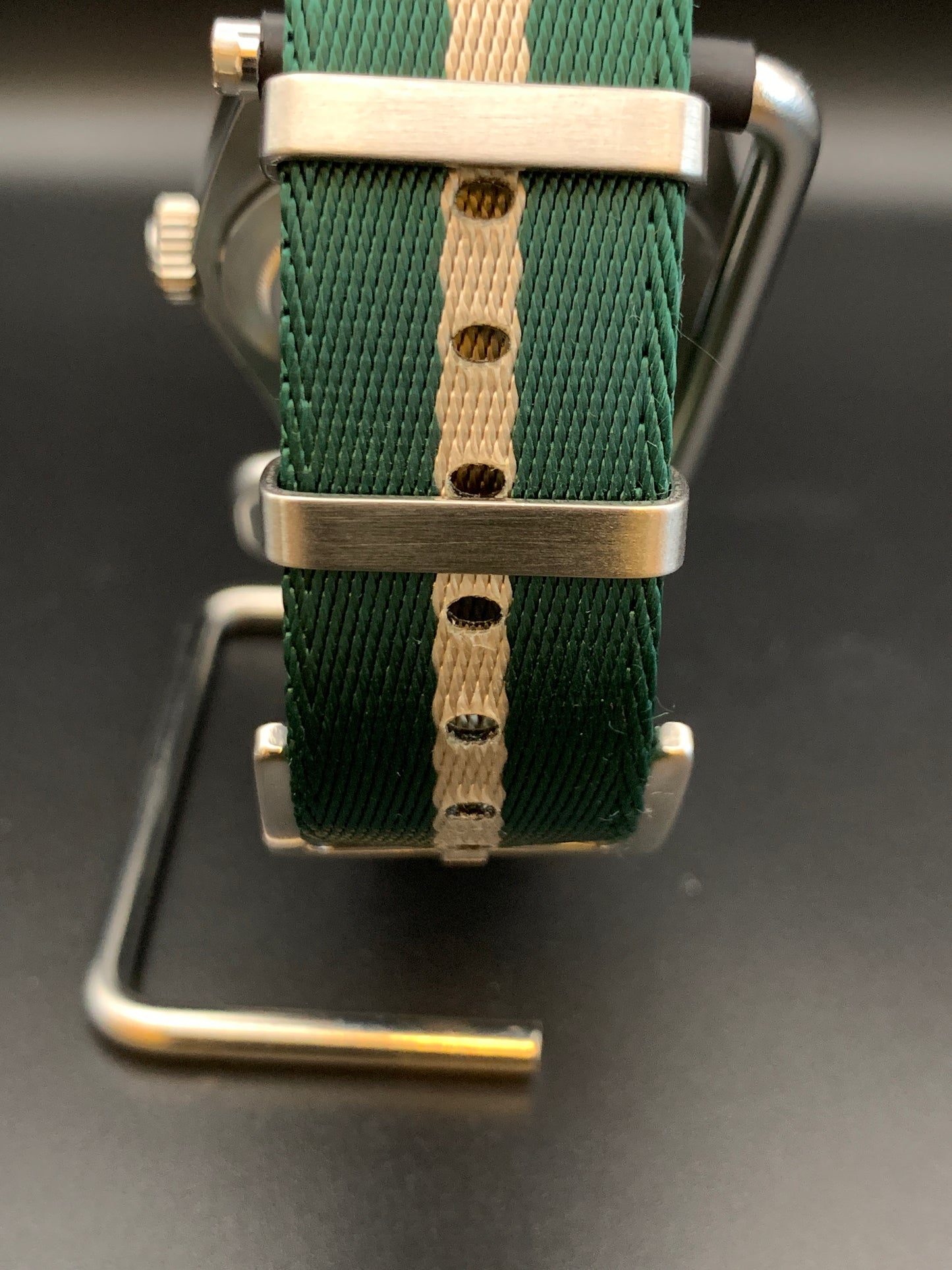 Green and Silver Sport Watch. Eagles colors. Seiko NH35.