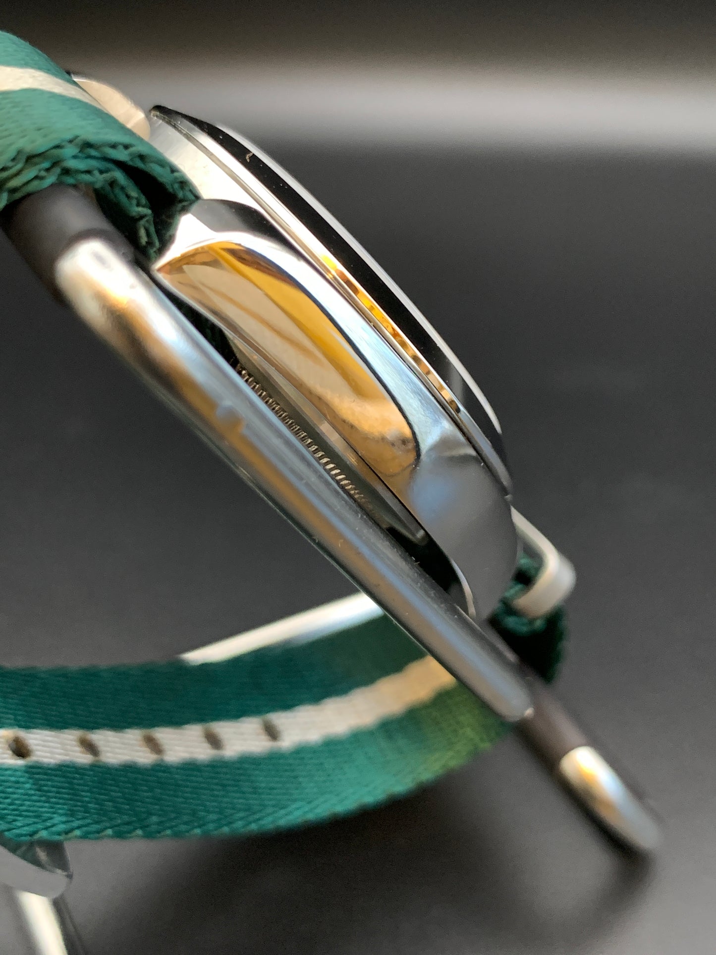 Green and Silver Sport Watch. Eagles colors. Seiko NH35.