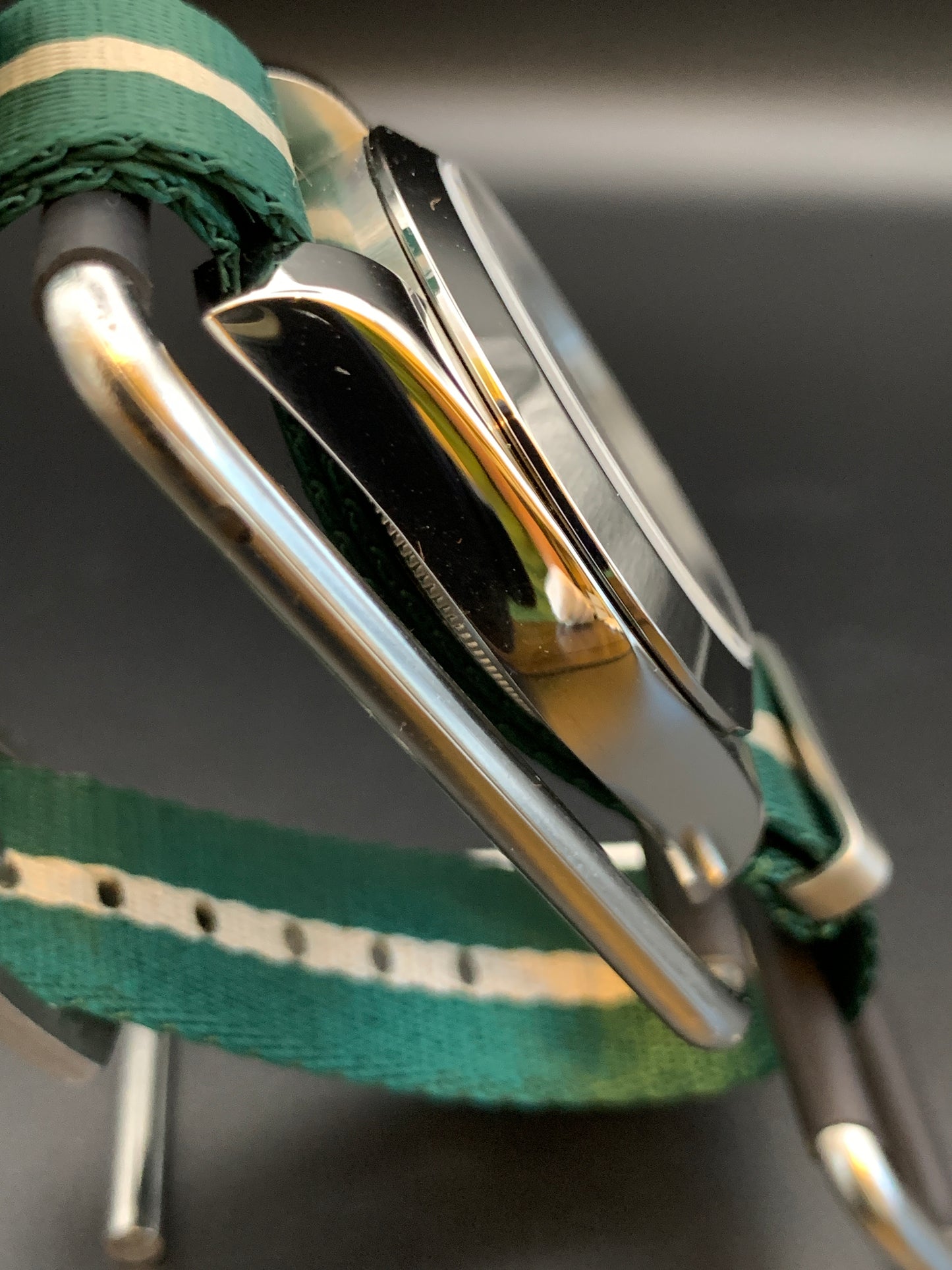 Green and Silver Sport Watch. Eagles colors. Seiko NH35.