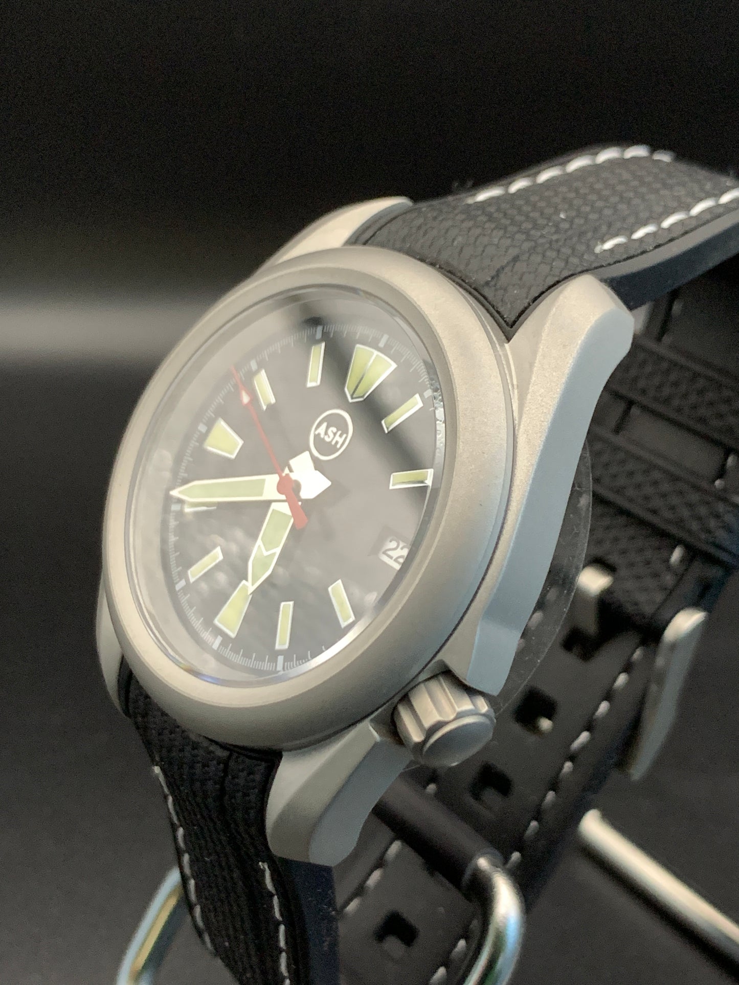 Bead Blasted Field Watch. Crown at 3.8. Seiko NH35 Automatic.
