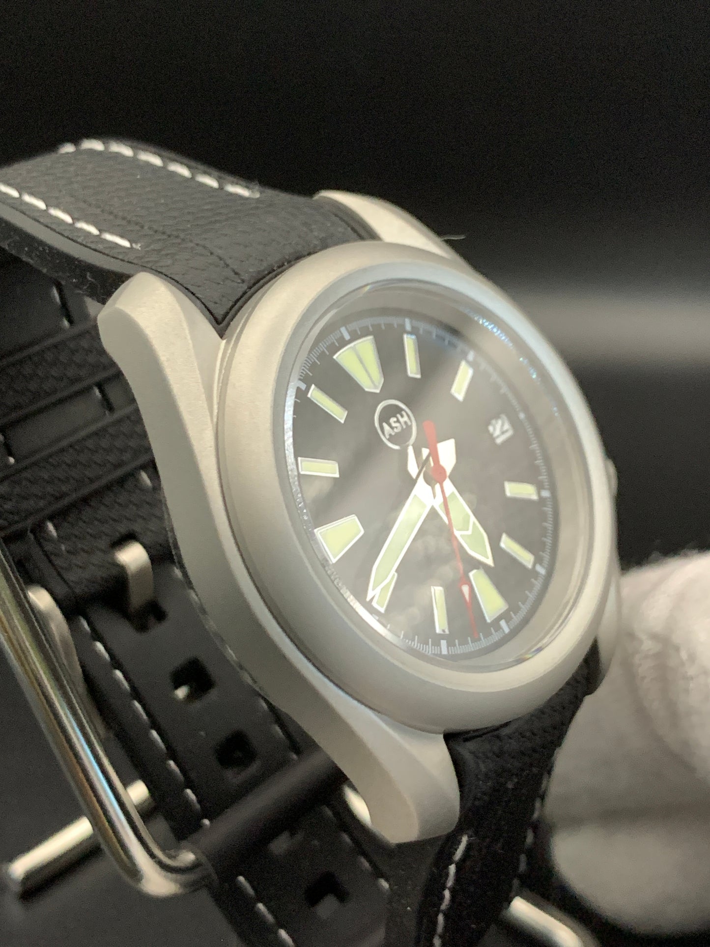 Bead Blasted Field Watch. Crown at 3.8. Seiko NH35 Automatic.