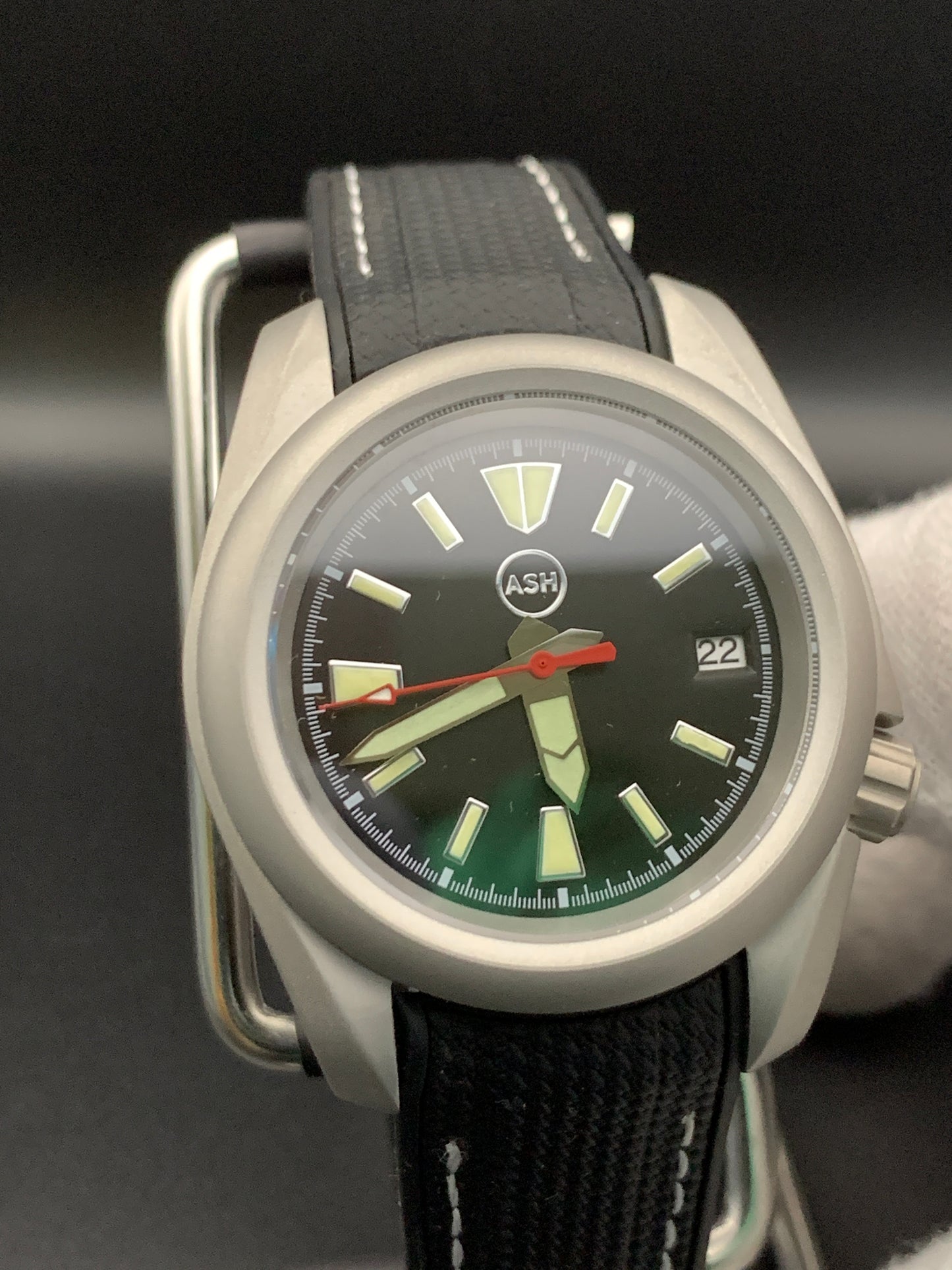 Bead Blasted Field Watch. Crown at 3.8. Seiko NH35 Automatic.