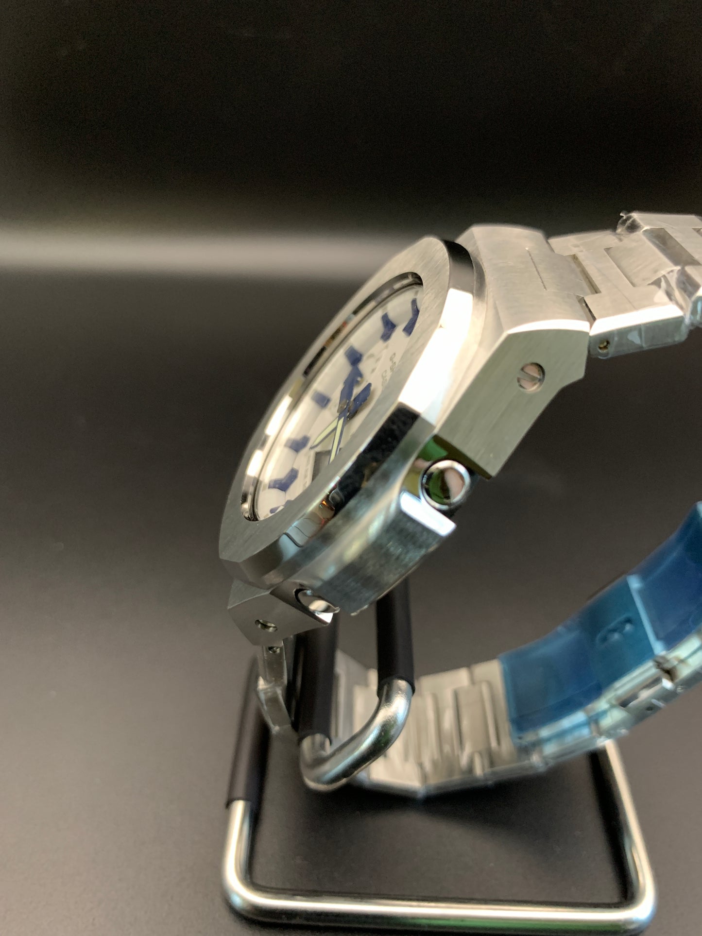 Custom Casio G-Shock GA2100. White and Blue.