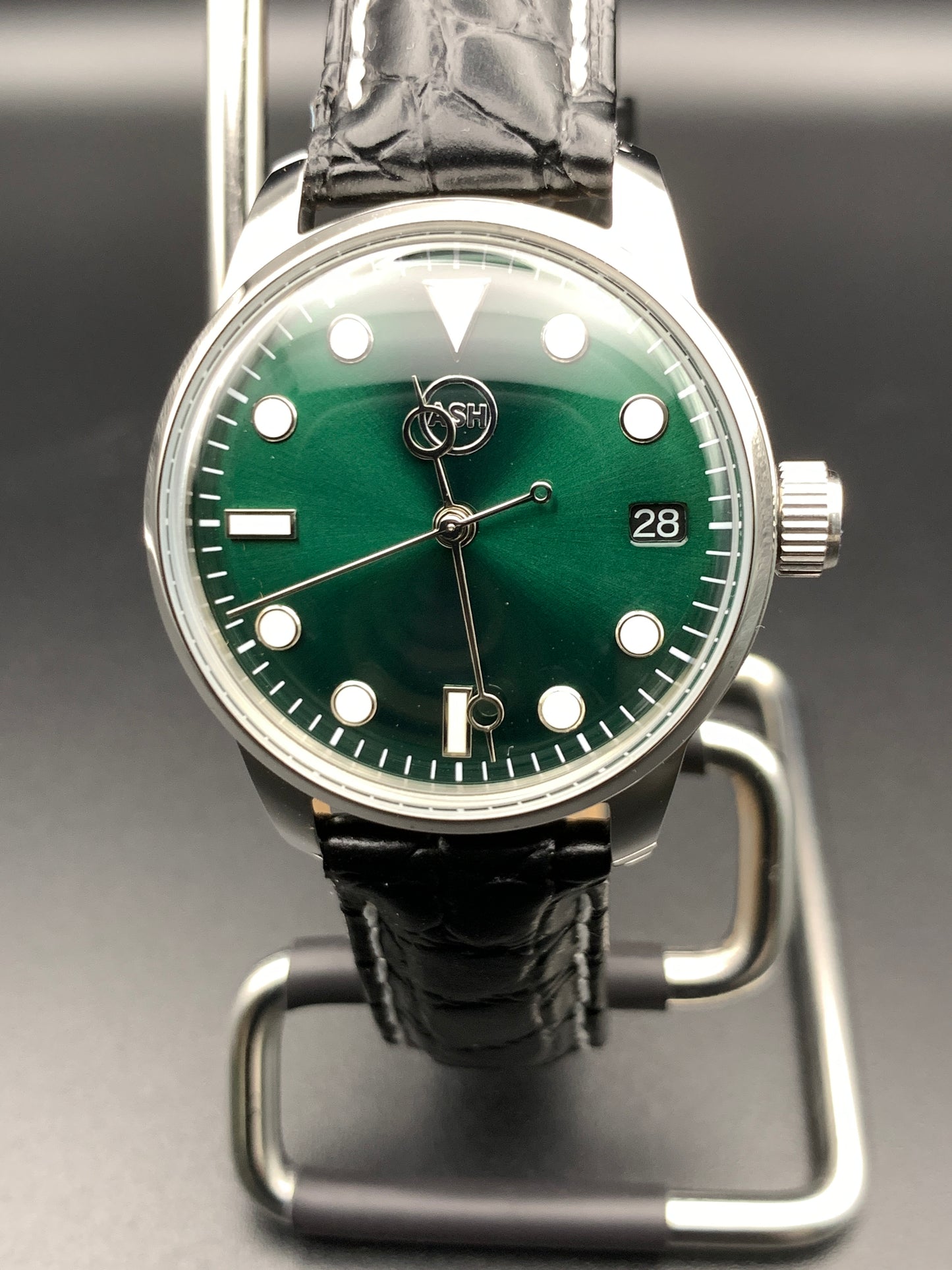 Emerald Sunray Dress Watch. Seiko NH35 Automatic.