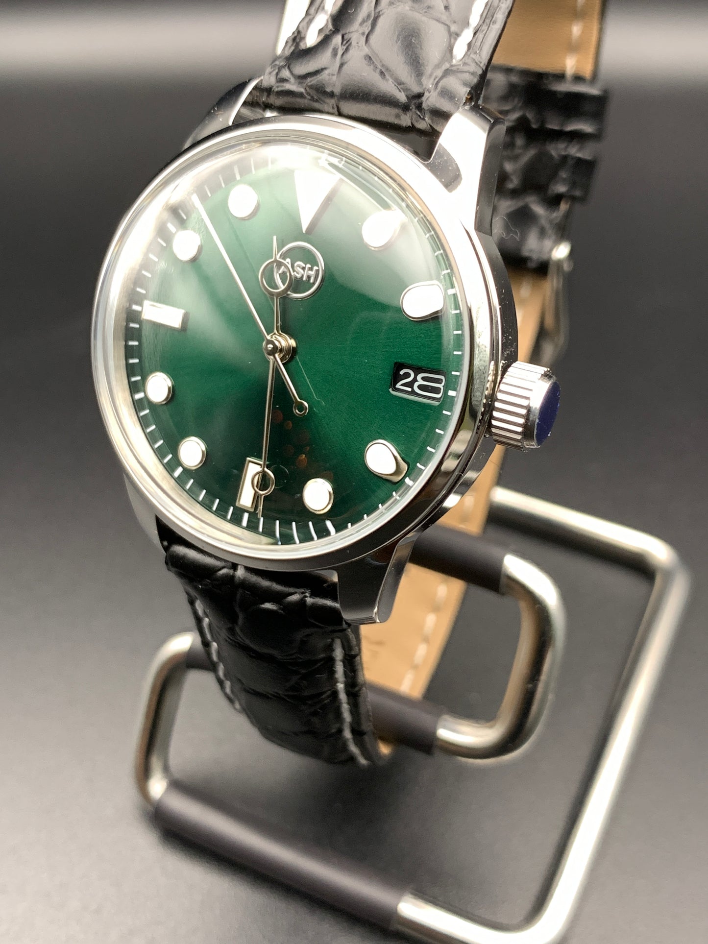 Emerald Sunray Dress Watch. Seiko NH35 Automatic.