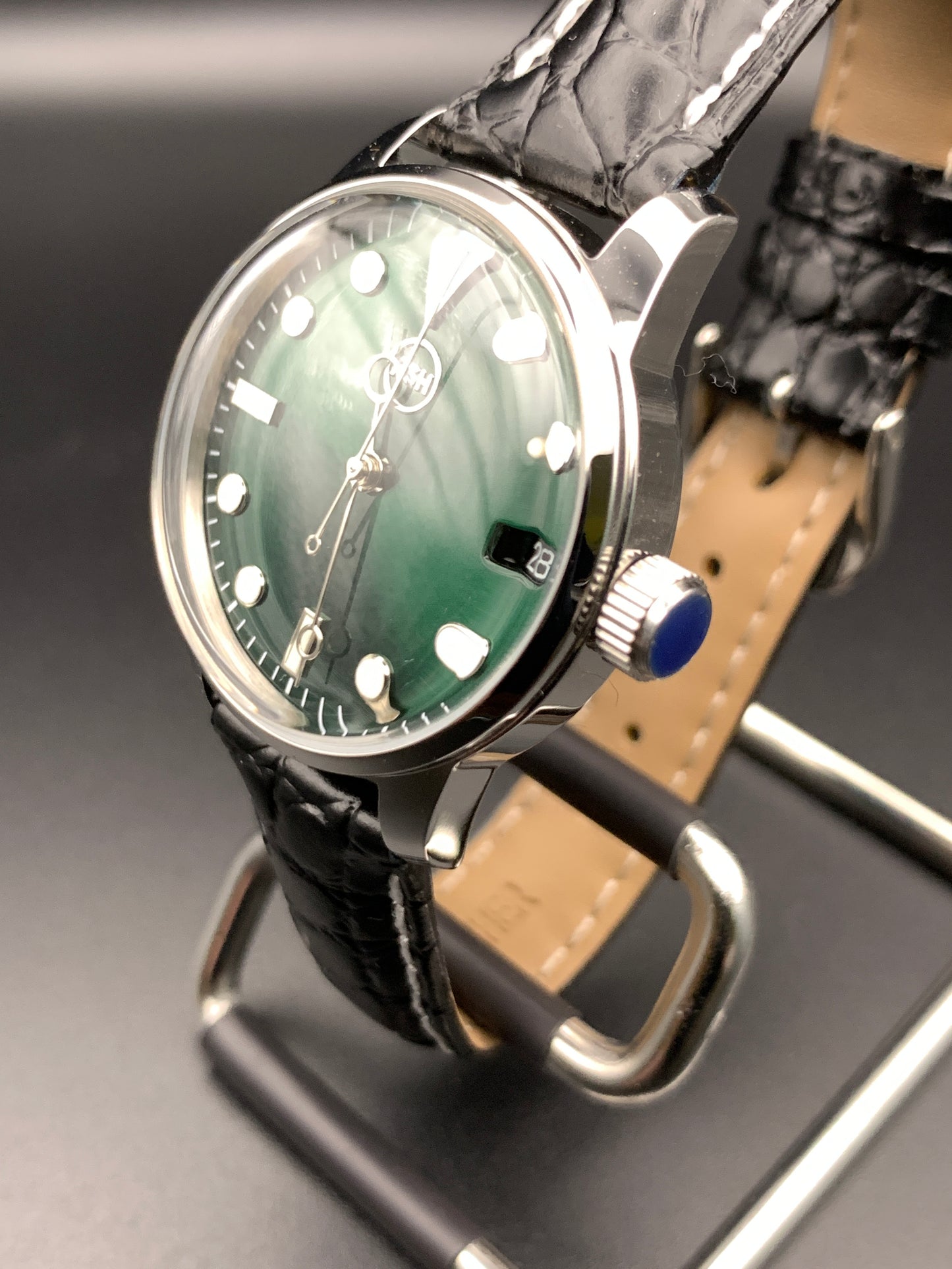 Emerald Sunray Dress Watch. Seiko NH35 Automatic.