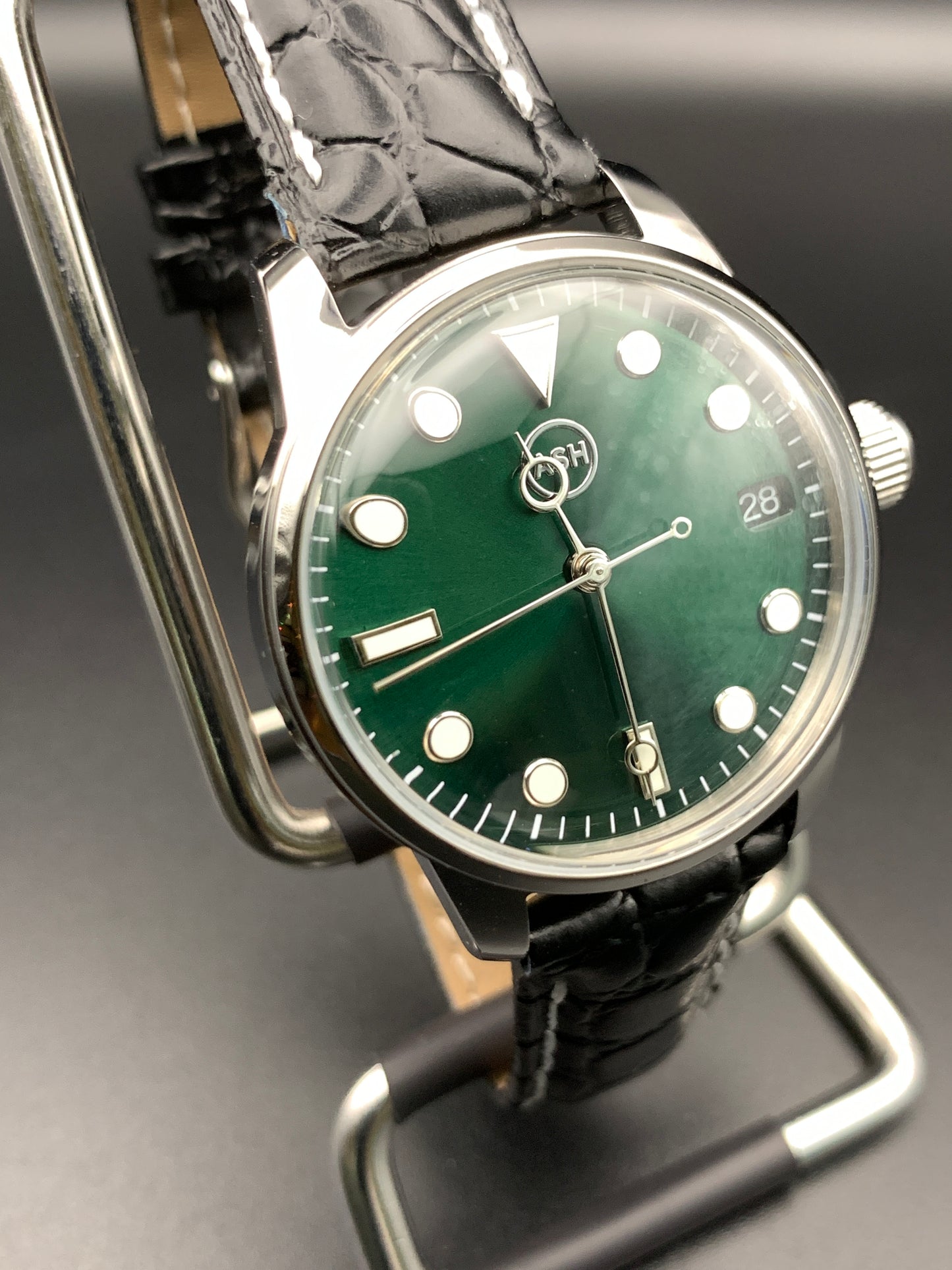 Emerald Sunray Dress Watch. Seiko NH35 Automatic.