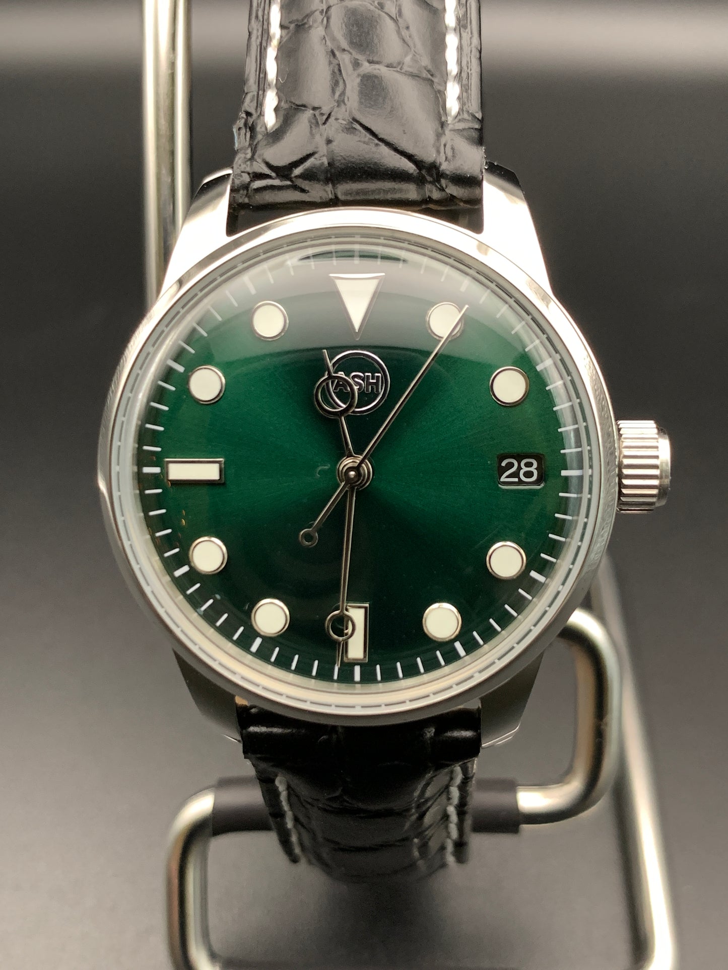 Emerald Sunray Dress Watch. Seiko NH35 Automatic.