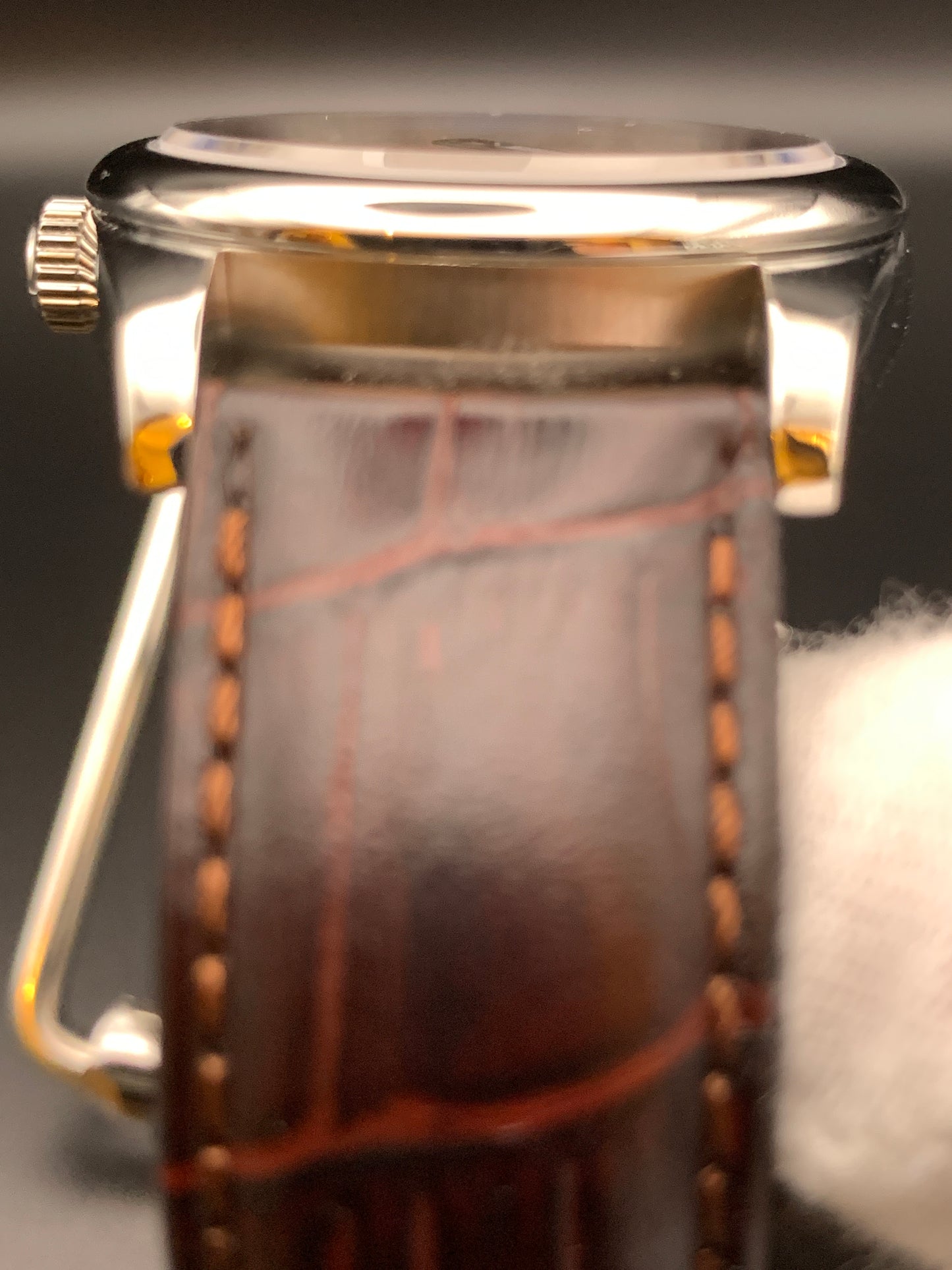 Crimson Dial. 36mm Dress Watch. Unique Handset.