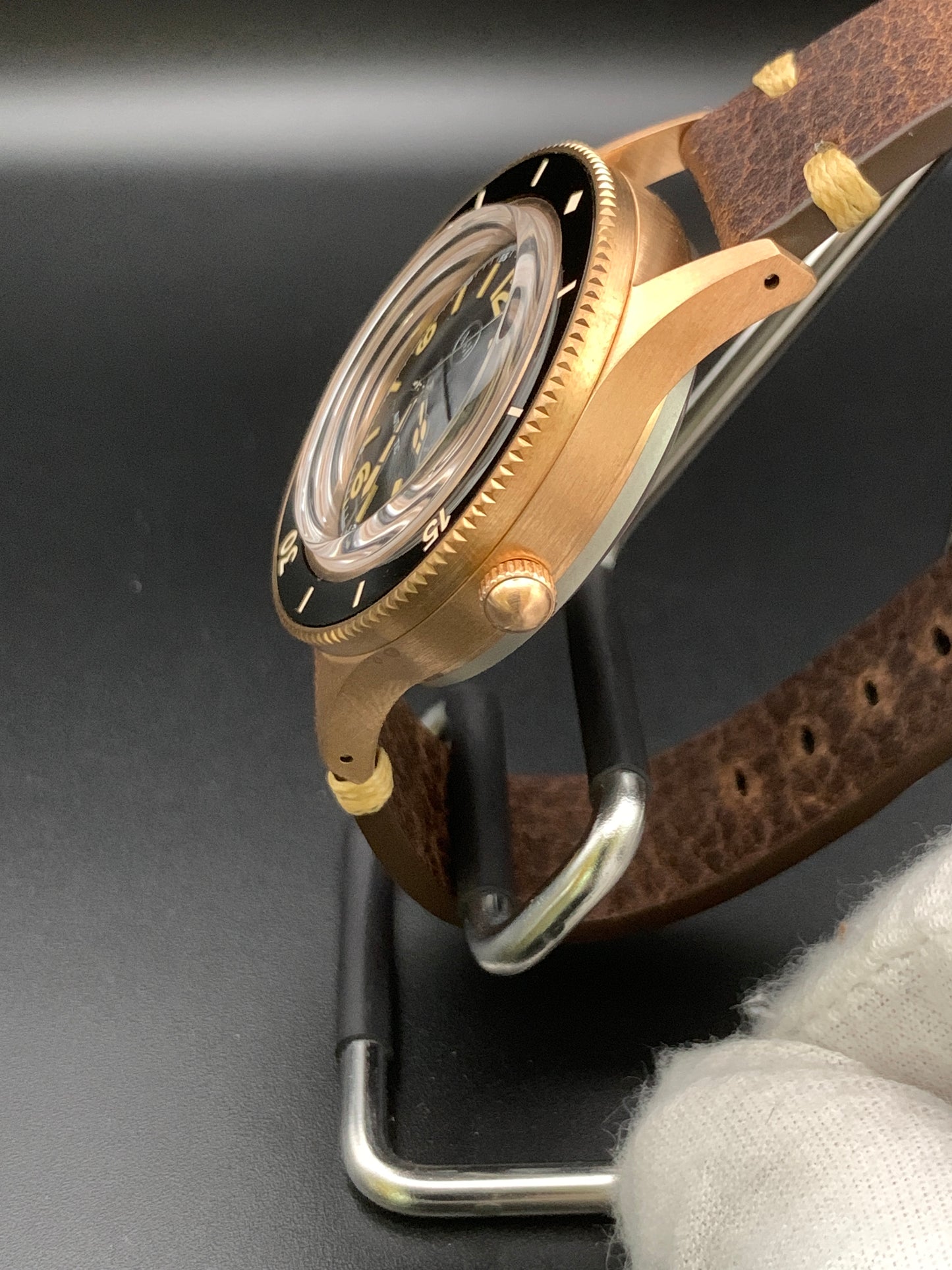 CUSN8 Bronze Vintage Style Dive Watch. Seiko NH38