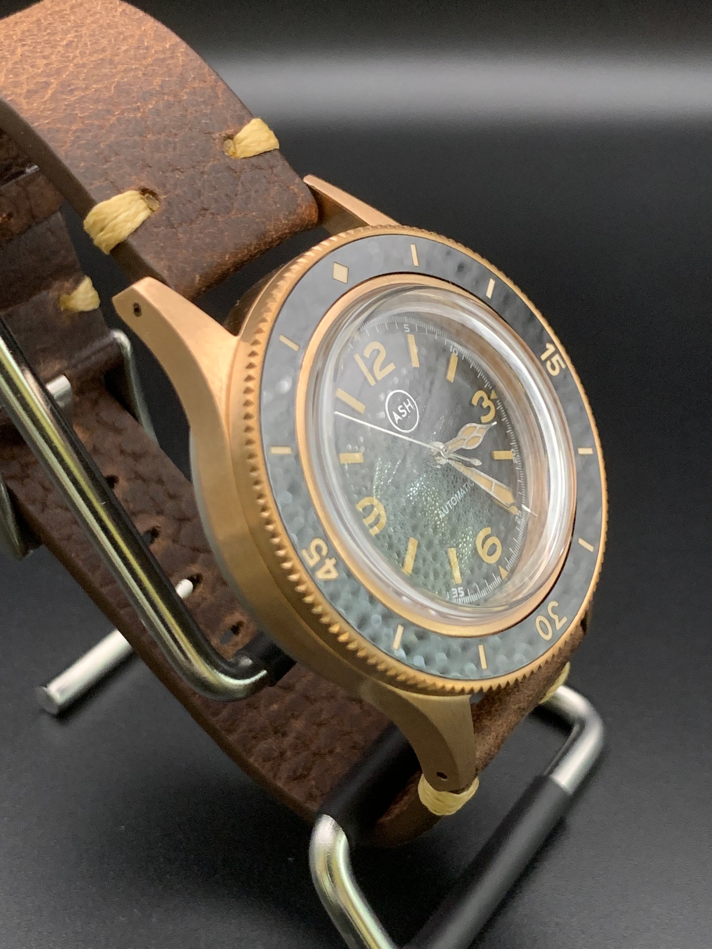 CUSN8 Bronze Vintage Style Dive Watch. Seiko NH38