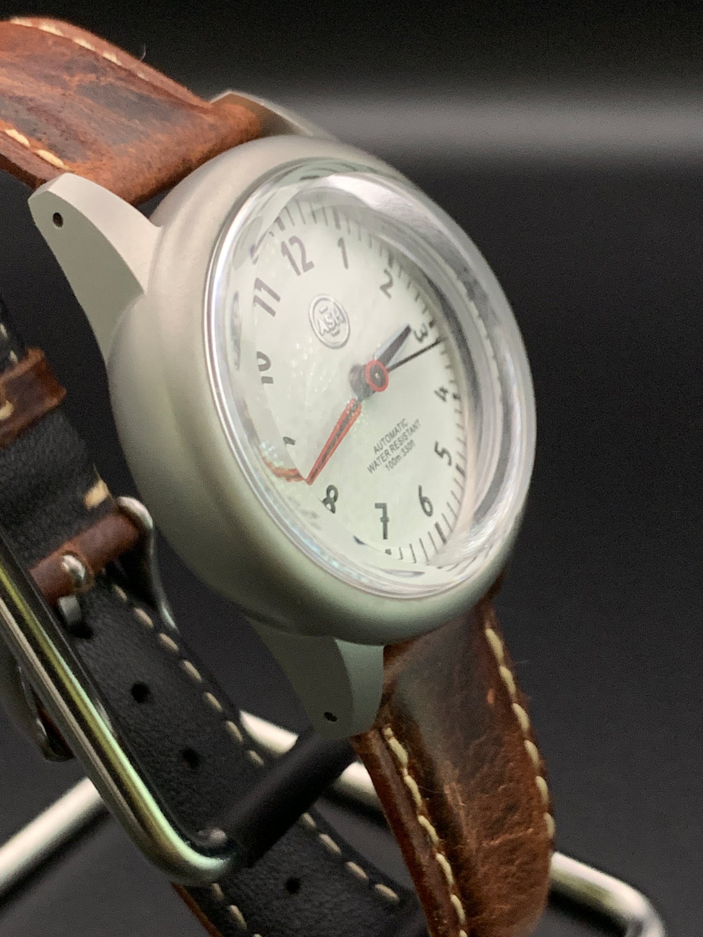 36mm Brushed Field Watch. White Dial. Seiko NH38 Automatic.