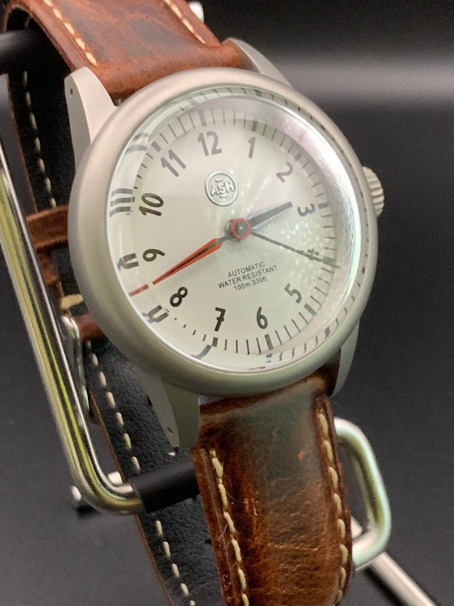 36mm Brushed Field Watch. White Dial. Seiko NH38 Automatic.