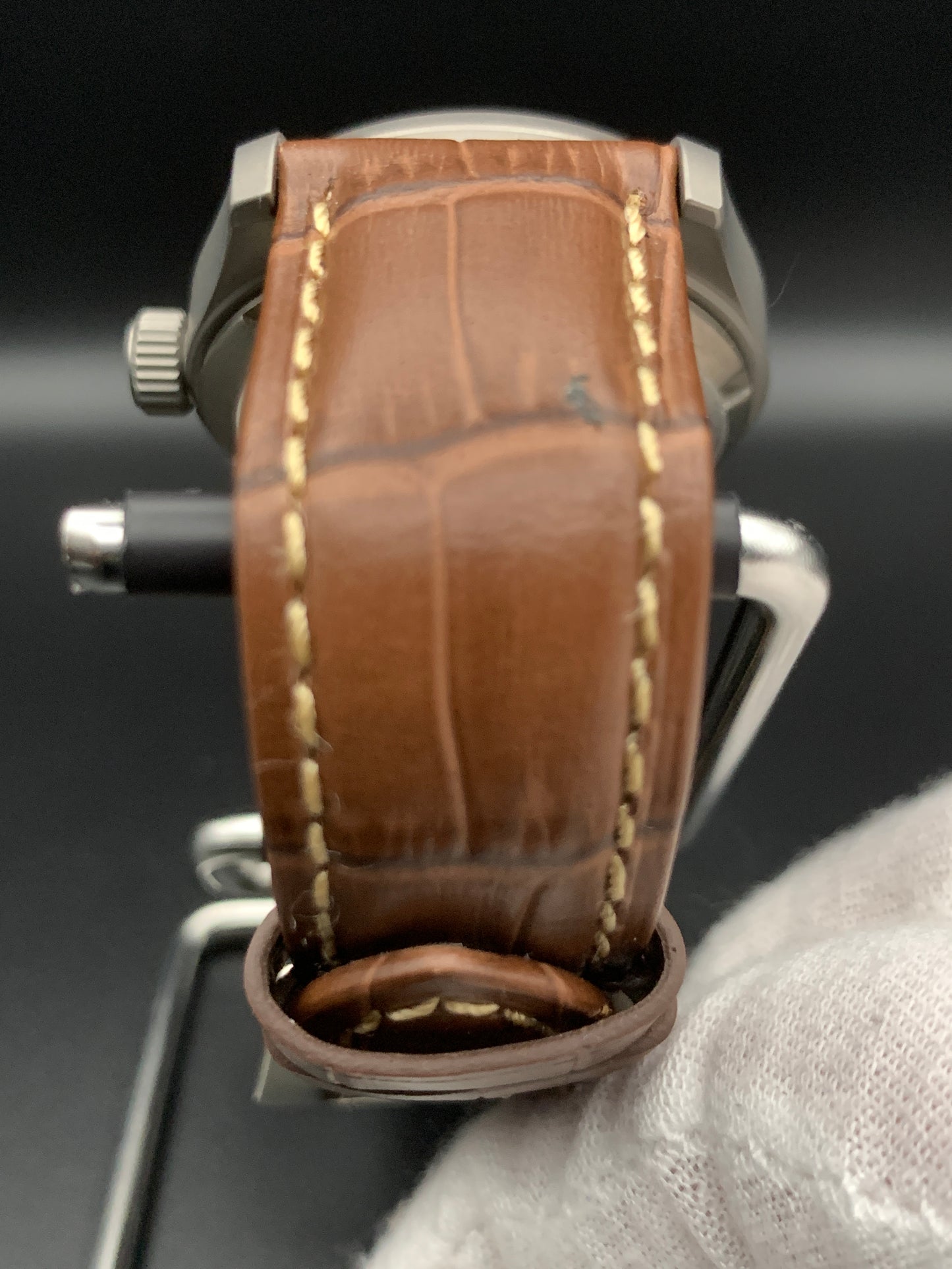 Green and Yellow Titanium Field Watch. Seiko NH35 Automatic.