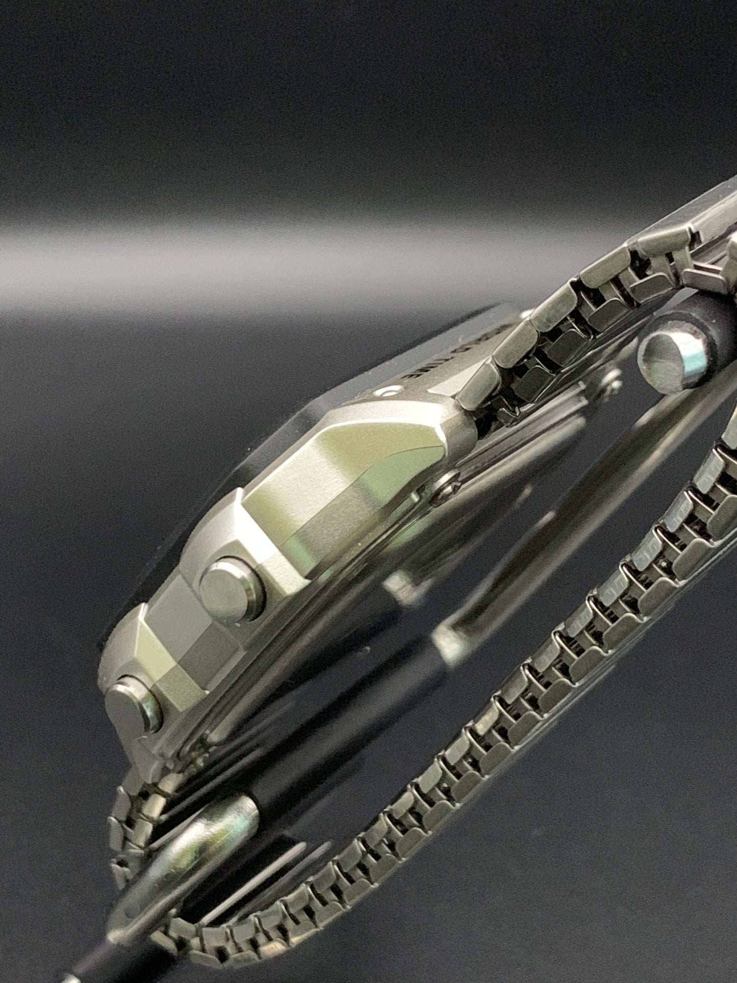 Casio AE-1200. Hydromod. Spiral rainbow filter. Bracelet