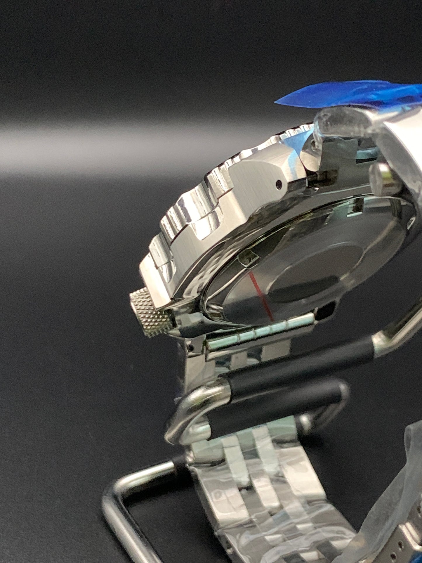Vicious Monster Wristwatch. Seiko NH36 Automatic. Polished Bracelet.