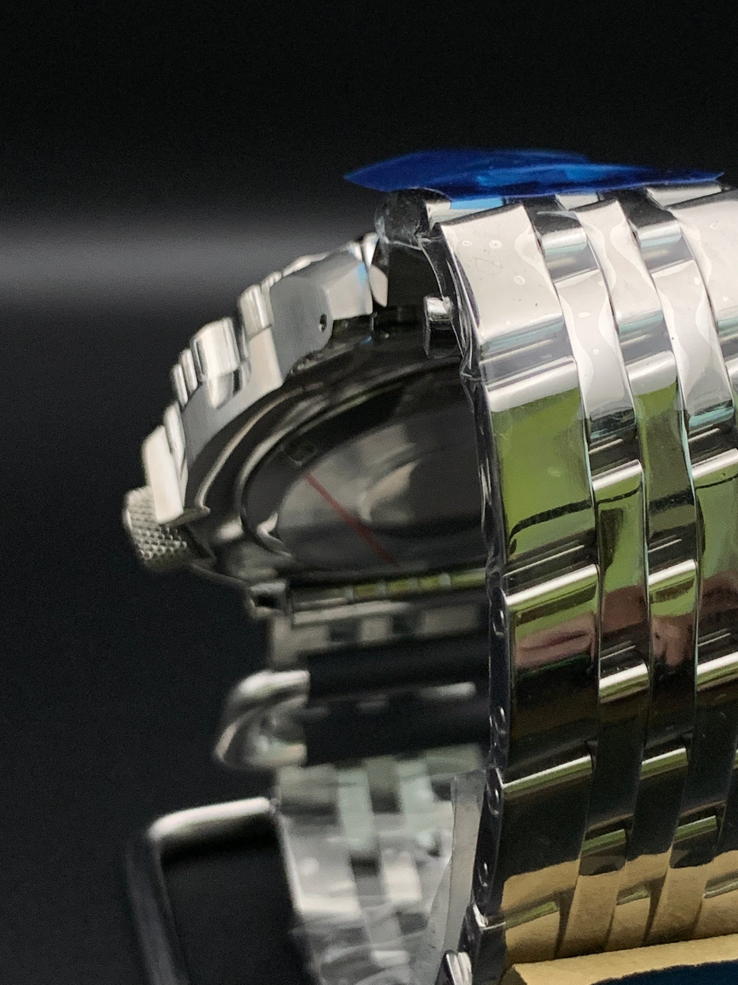 Vicious Monster Wristwatch. Seiko NH36 Automatic. Polished Bracelet.